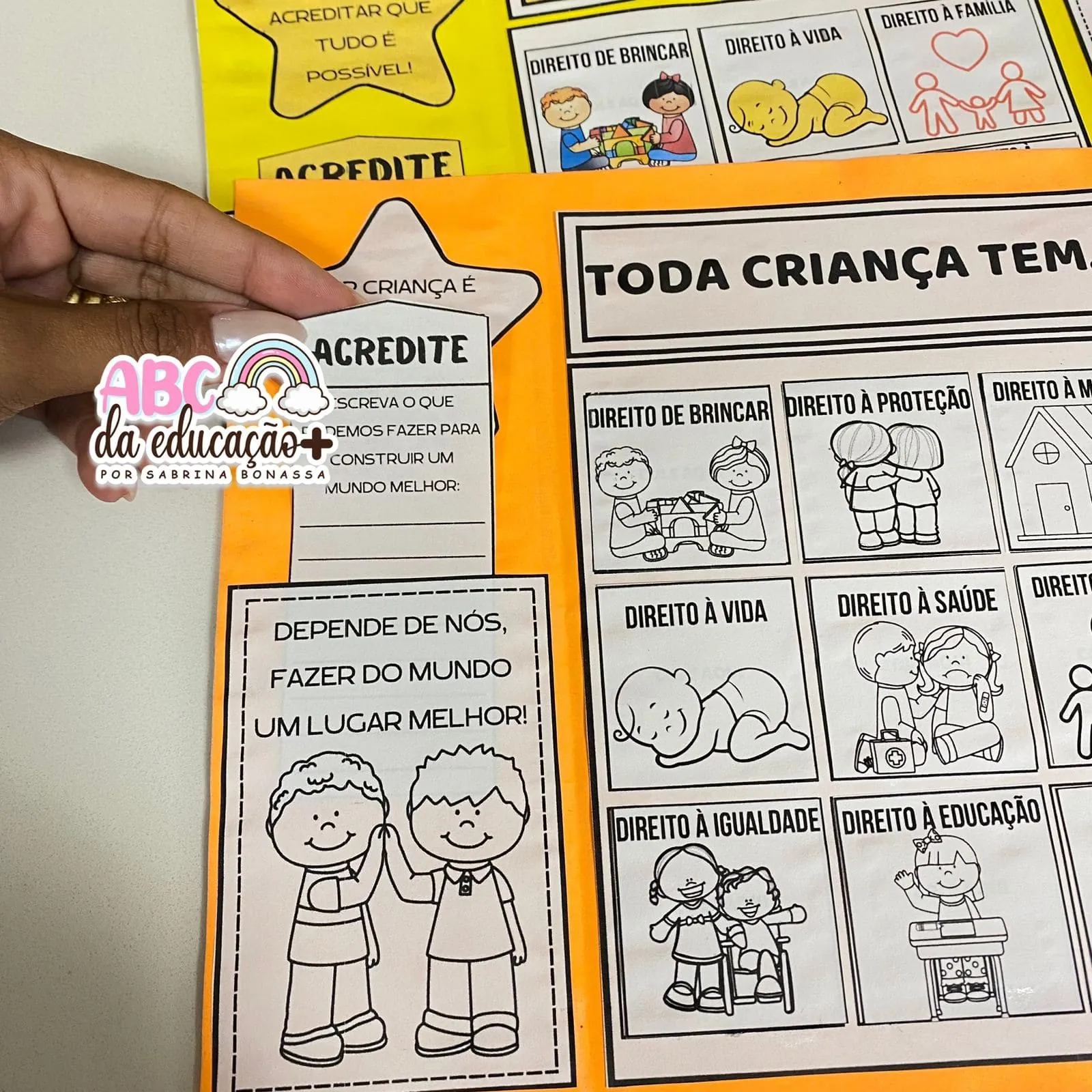 Lapbook Dia das Crianças Direitos e Deveres + brinde - Imagem 4