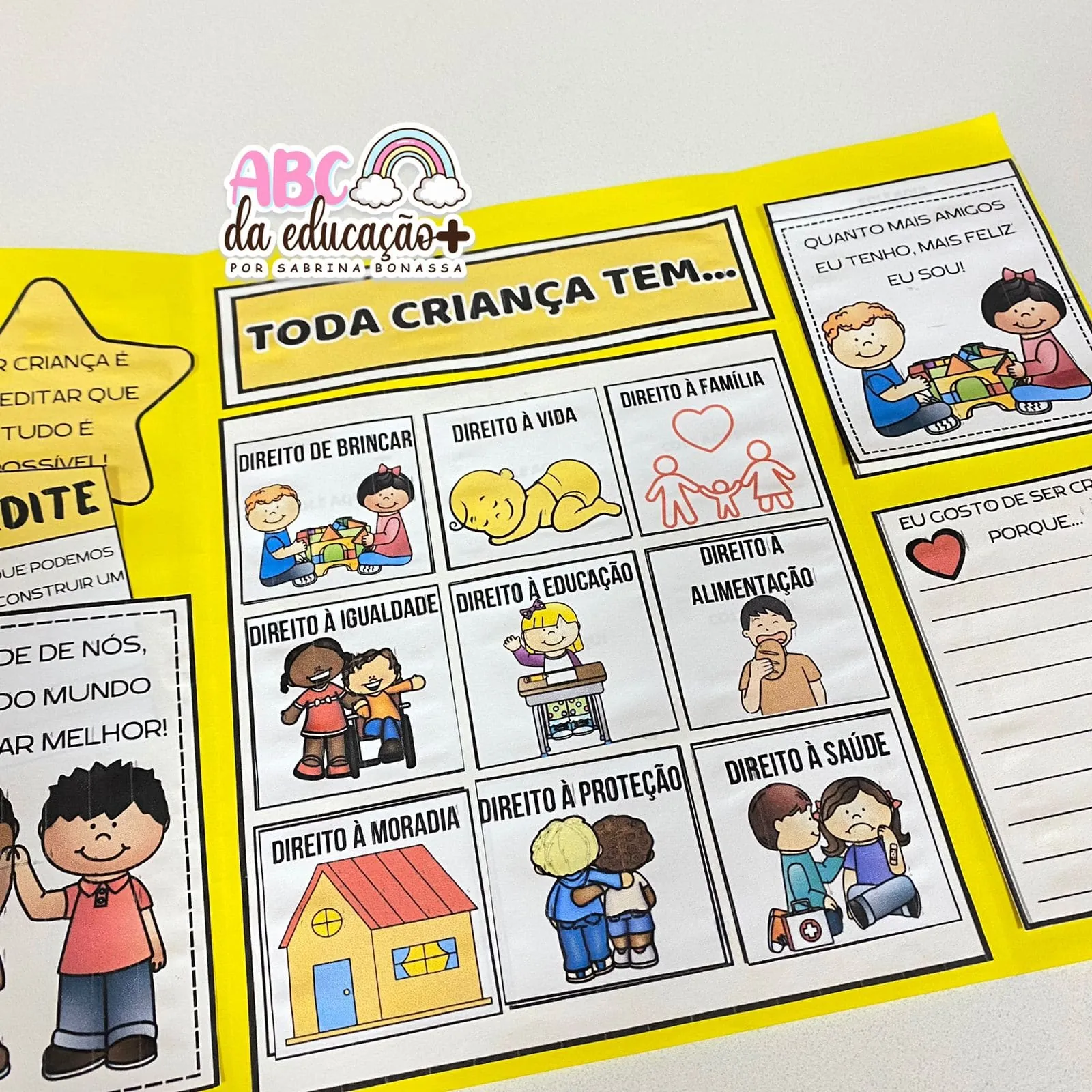 Lapbook Dia das Crianças Direitos e Deveres + brinde - Imagem 5