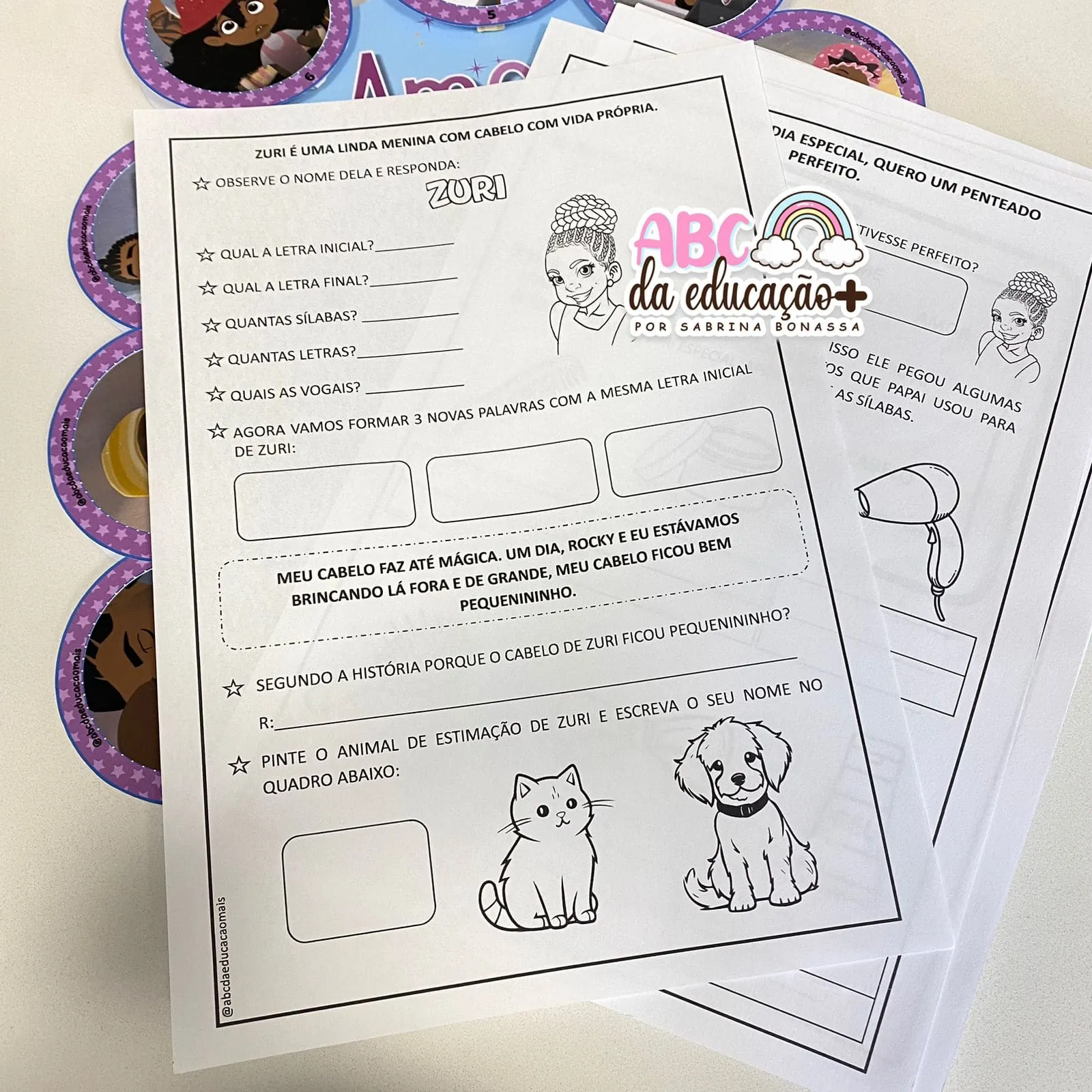 Luva Amor de Cabelo + Sequência Didática Alfabetização - Imagem 4