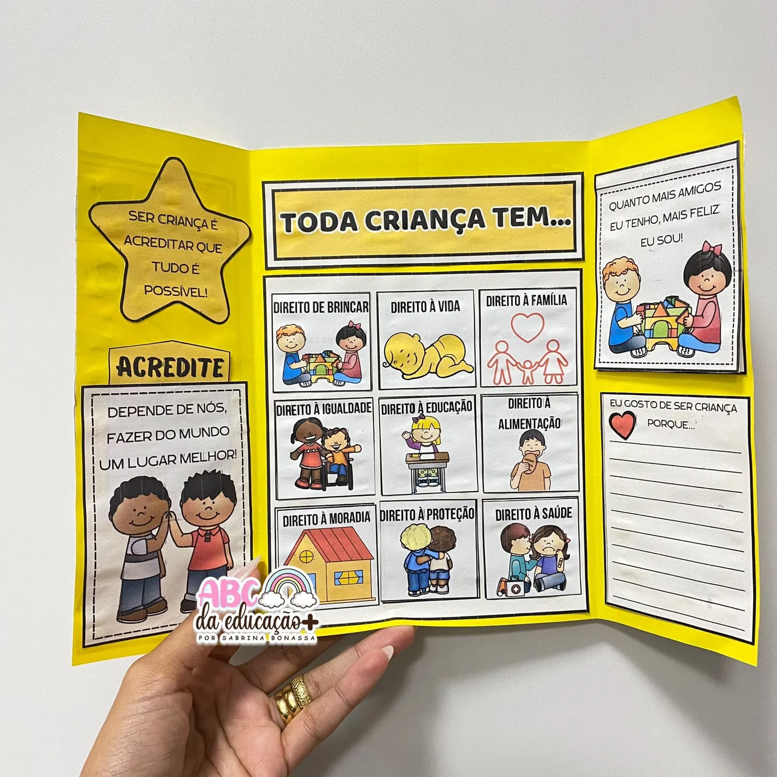 Lapbook Dia das Crianças Direitos e Deveres + brinde - Imagem 2