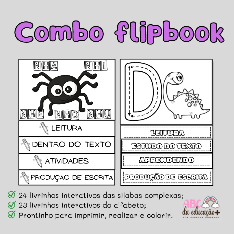 Combo – Flipbook do Alfabeto + Sílabas Complexas