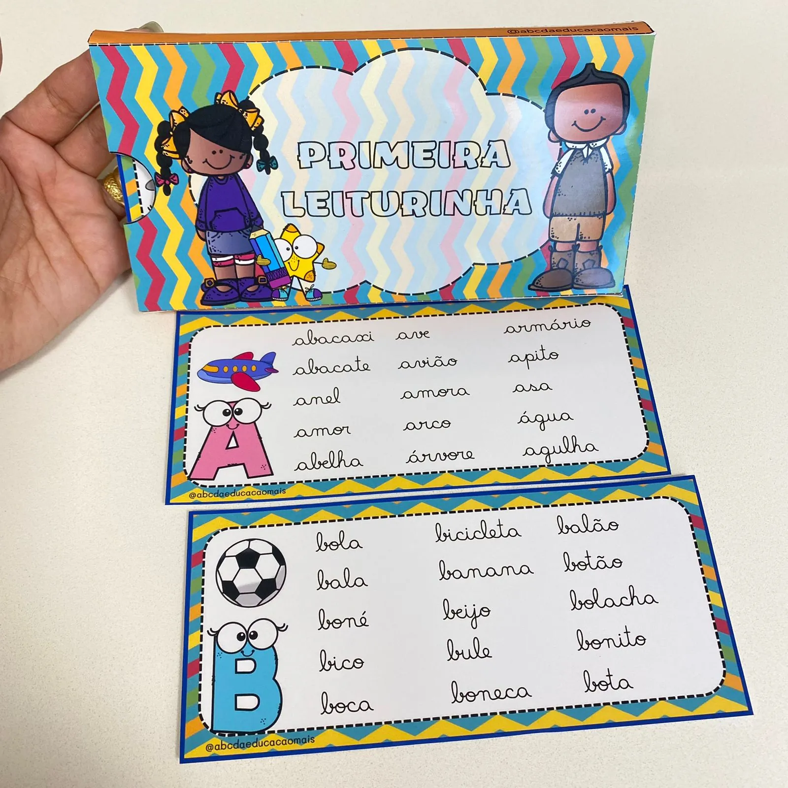 Fichas de leitura de Palavras- Letra cursiva e bastão - Imagem 5