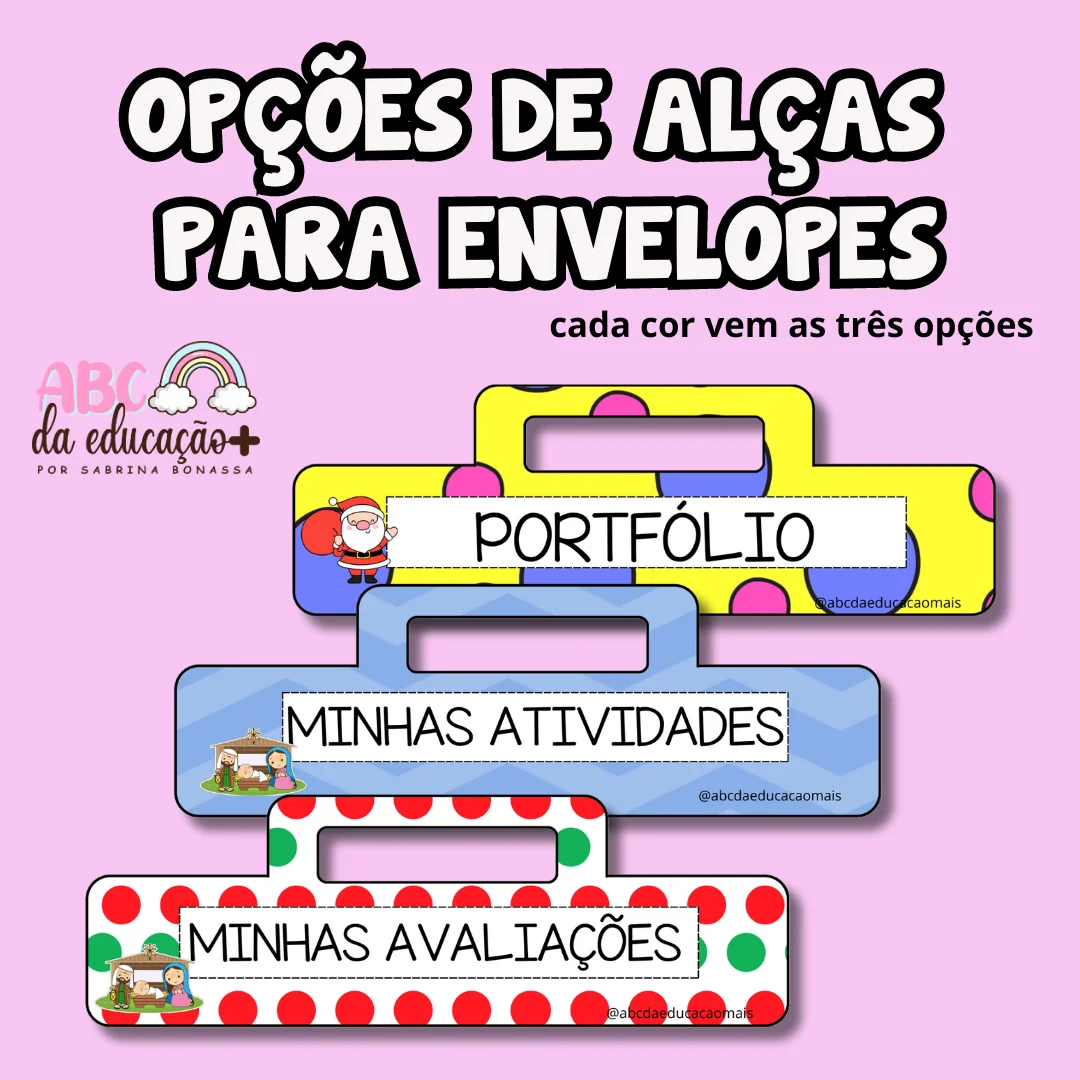 Capa e Alça para atividades – Envelope Tema Natal - Image 2
