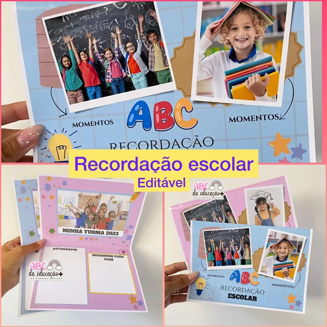 Recordação Escolar- Editável no canva