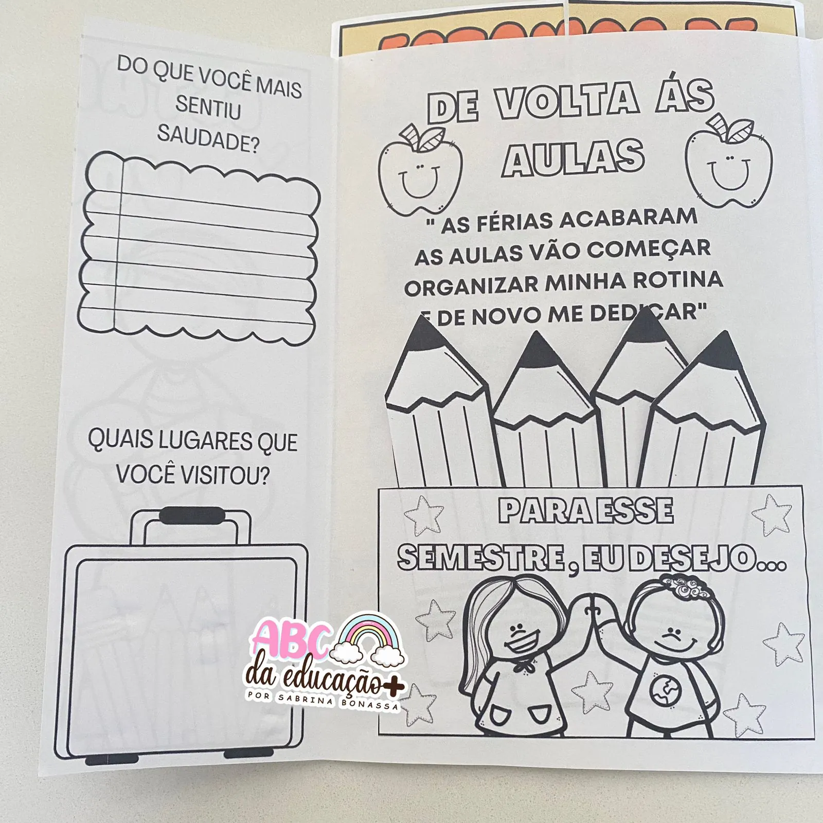 Lapbook Volta às Aulas - Imagem 4