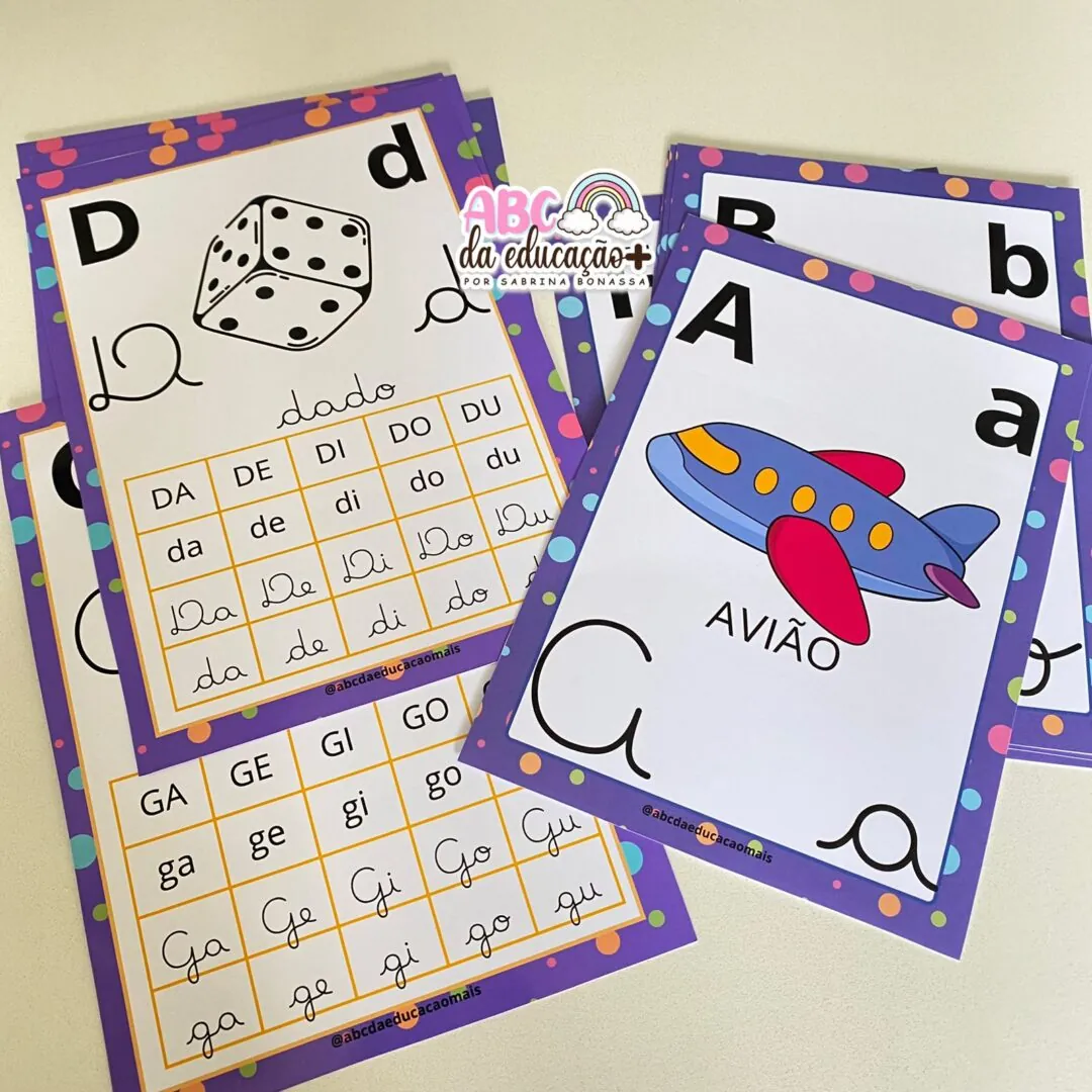 Alfabeto de Parede e Silabários – 4 tipos de letras - Image 2