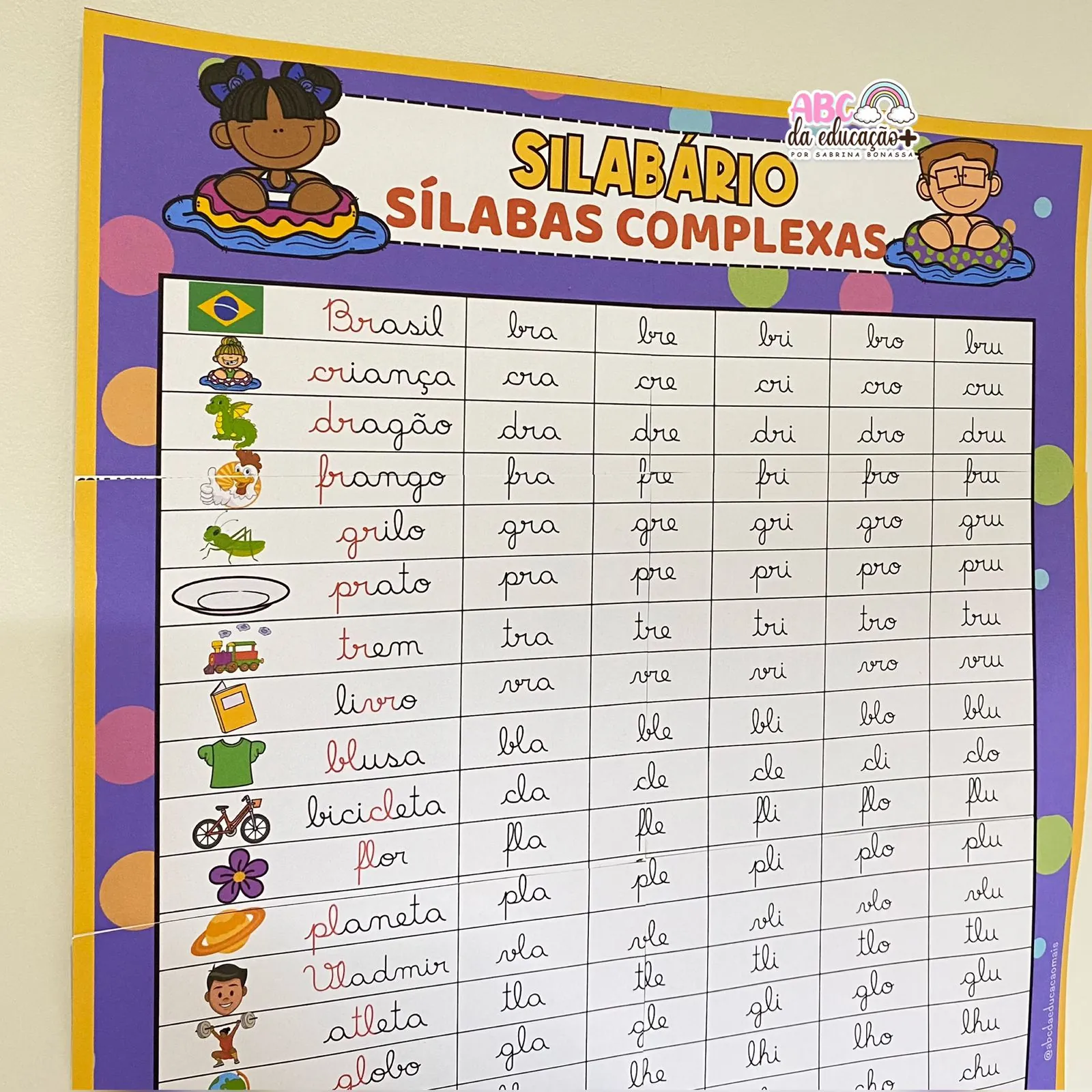 Kit Silabários – Sílabas Simples e Complexas – Letra Cursiva e Caixa Alta - Imagem 9