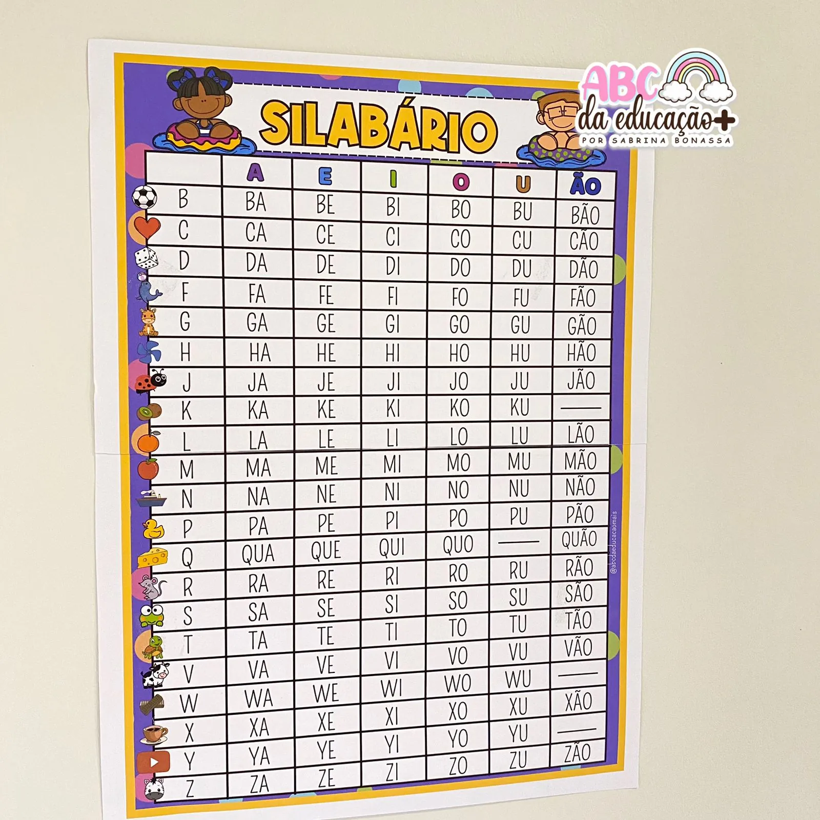 Kit Silabários – Sílabas Simples e Complexas – Letra Cursiva e Caixa Alta - Imagem 7