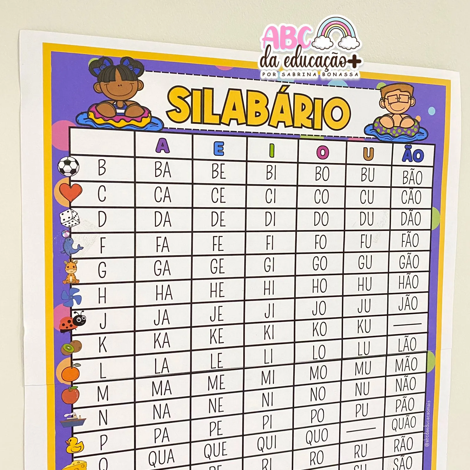 Kit Silabários – Sílabas Simples e Complexas – Letra Cursiva e Caixa Alta