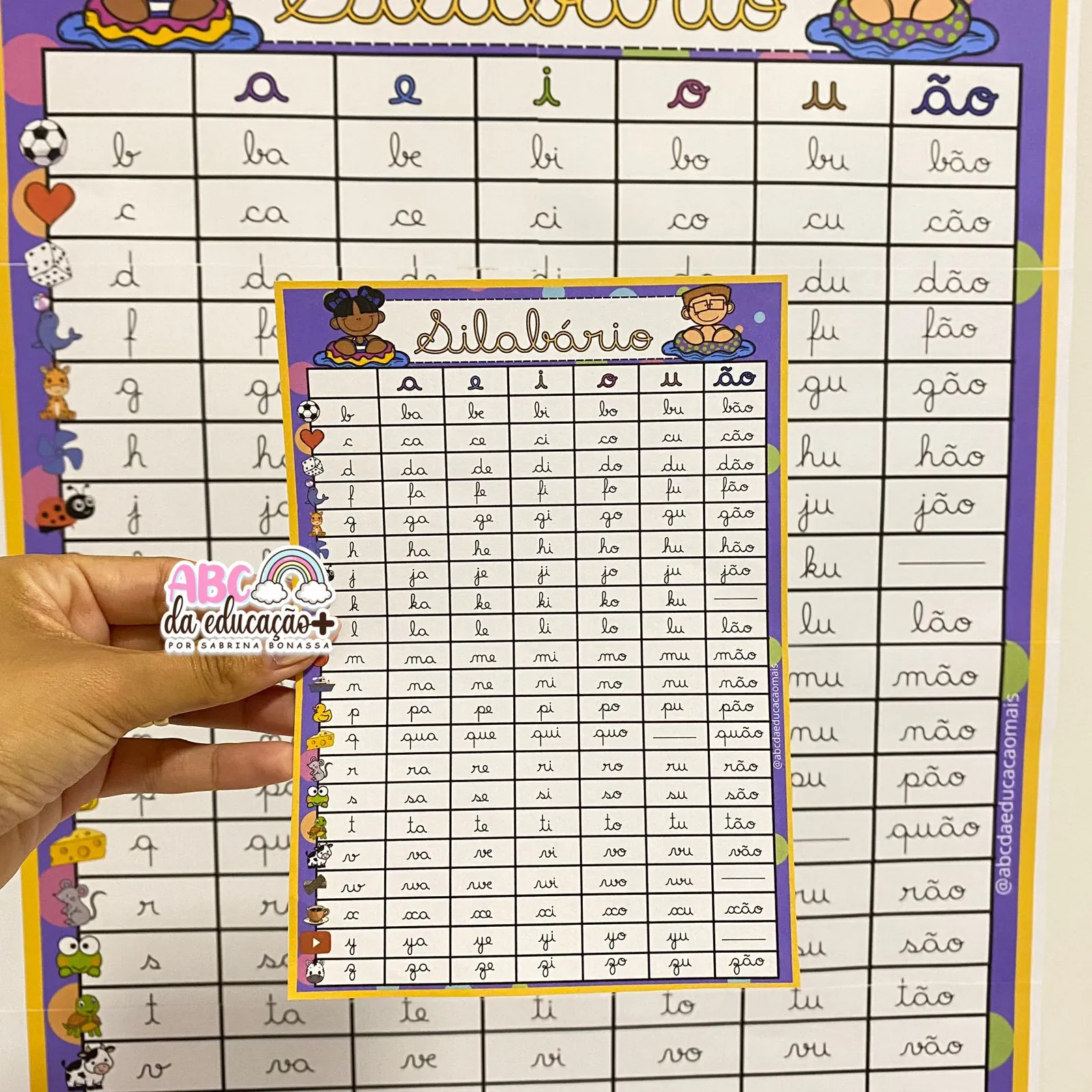 Kit Silabários – Sílabas Simples e Complexas – Letra Cursiva e Caixa Alta - Imagem 5