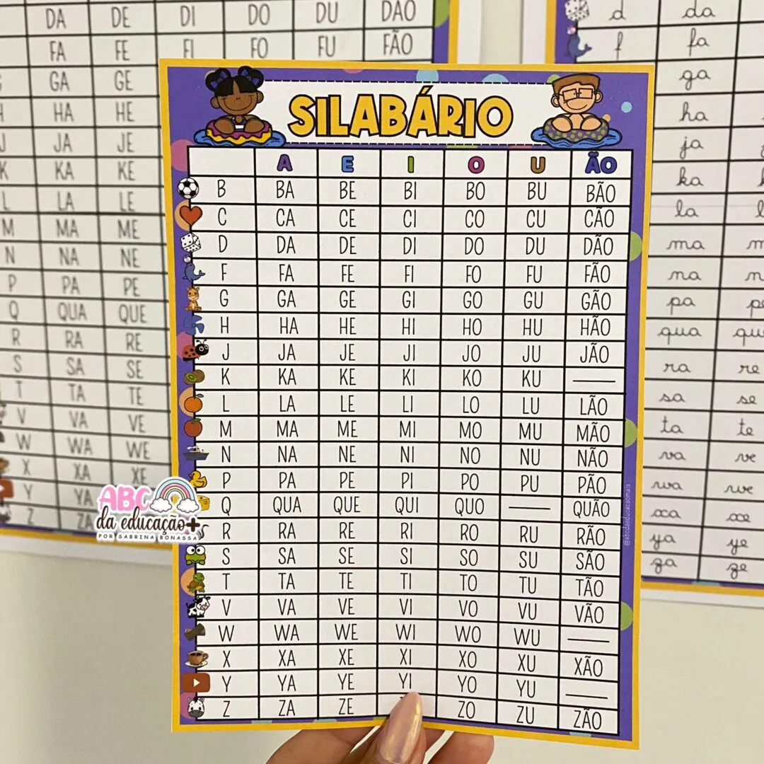 Kit Silabários – Sílabas Simples e Complexas – Letra Cursiva e Caixa Alta - Image 3