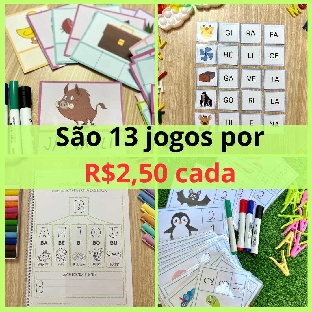 Combo 13 jogos – Consciência Silábica/fonêmica Volume 2 - Image 2