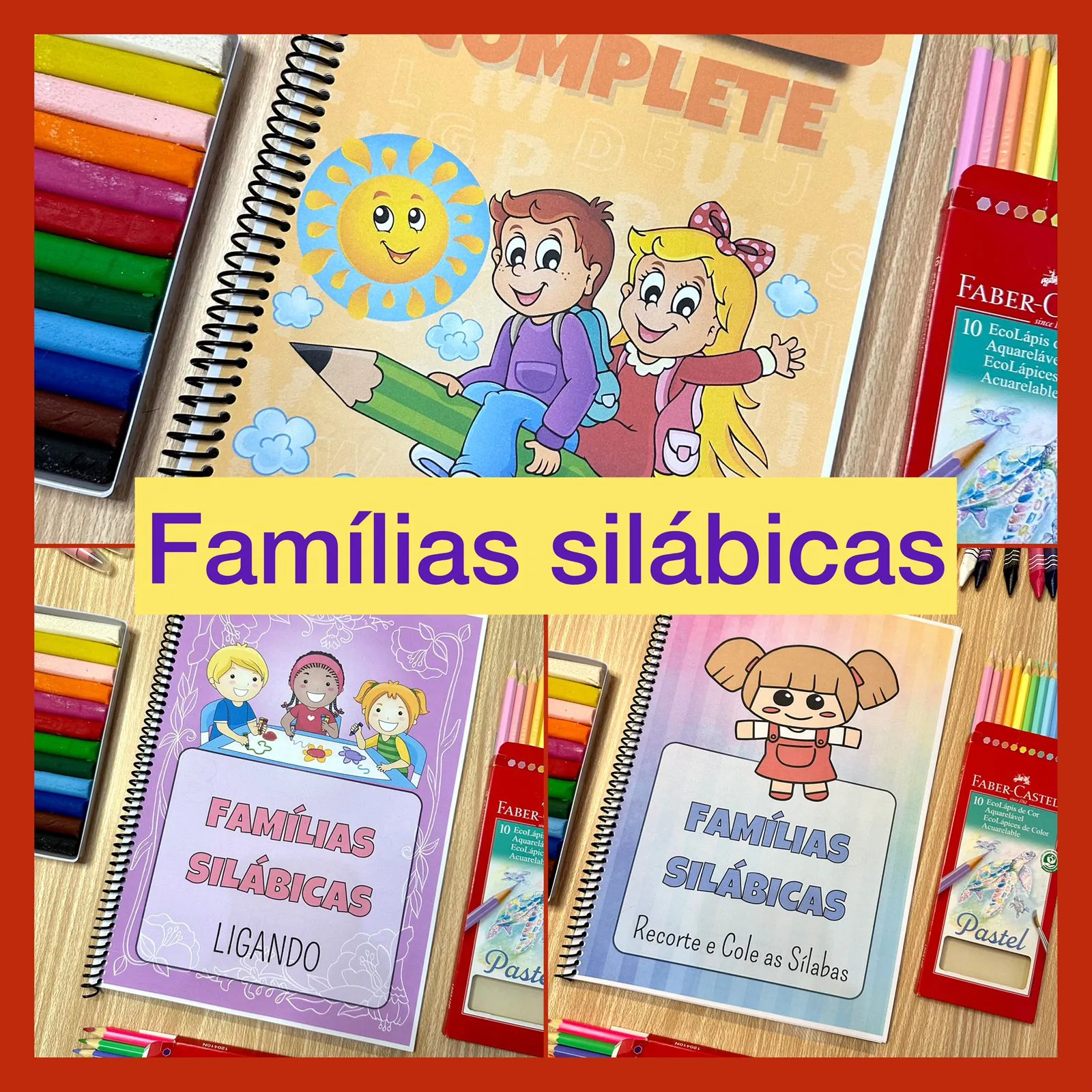 Combo Apostila Família Silábica - 3 em 1 -  70 páginas