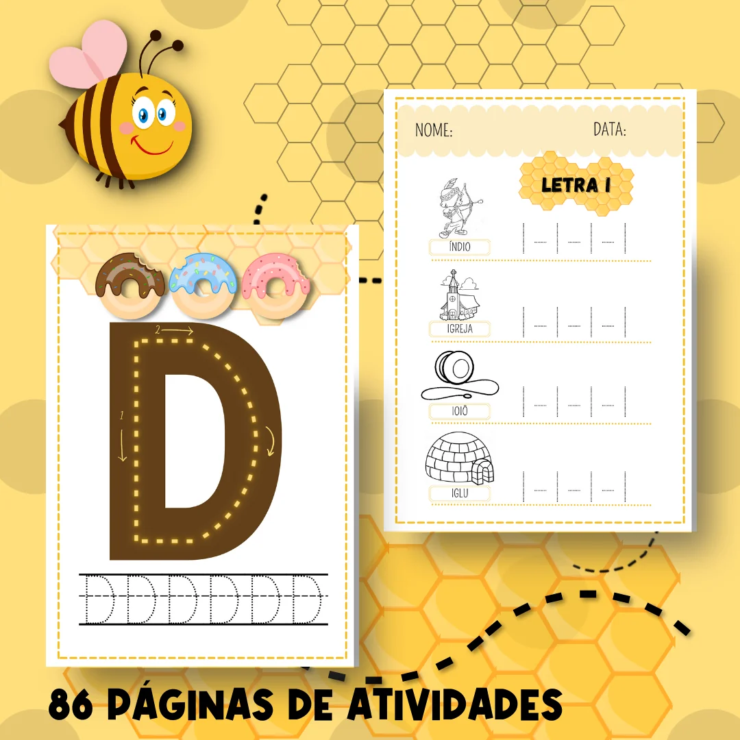 Apostila Traçando o Alfabeto - 85 páginas - Image 6