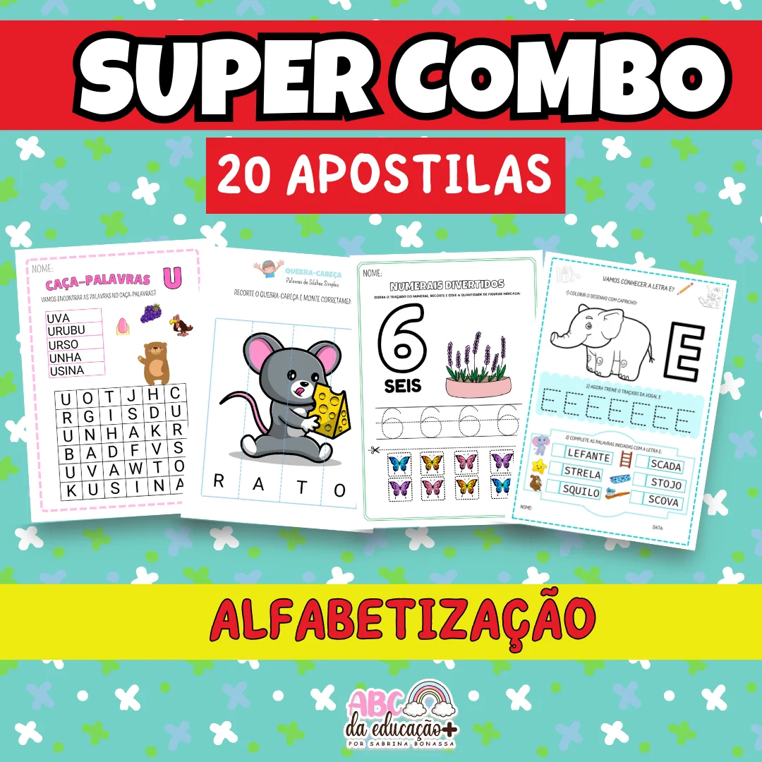 Super Combo de Apostilas para Alfabetização + de 1.000 páginas