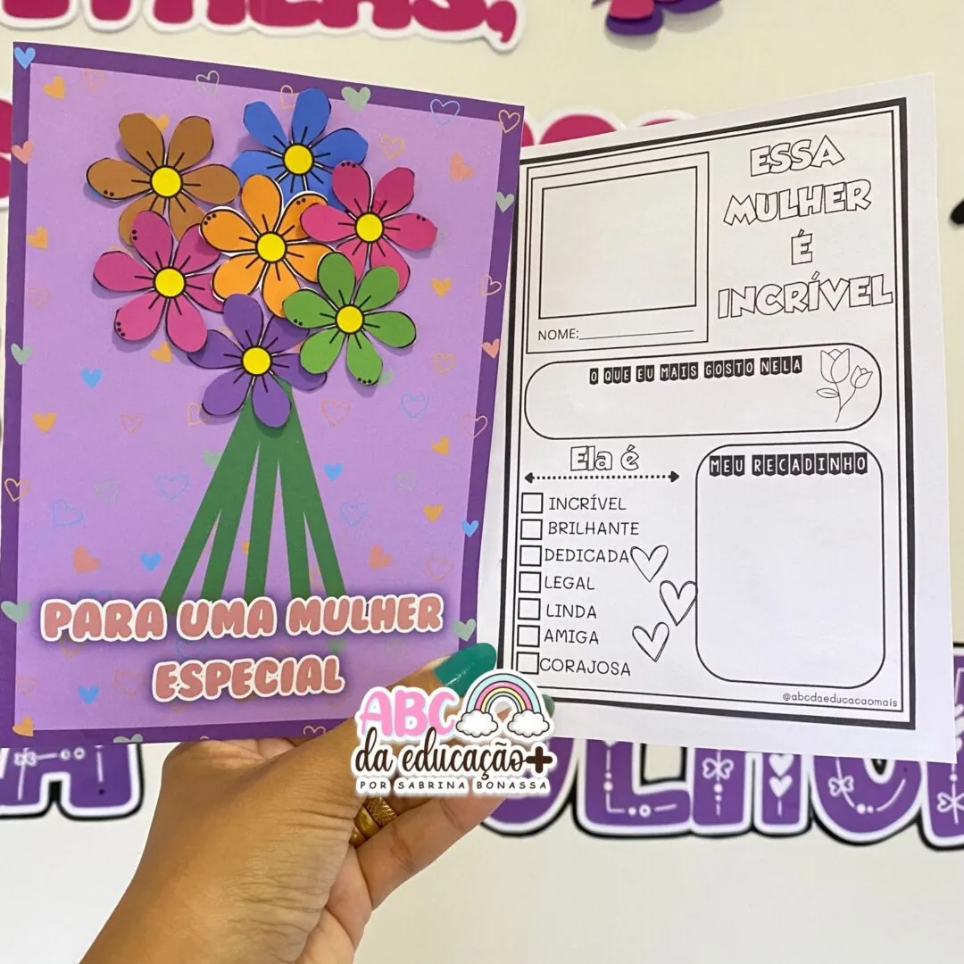 Kit Dia Da Mulher – Painel – Cartão – Atividade - Image 5