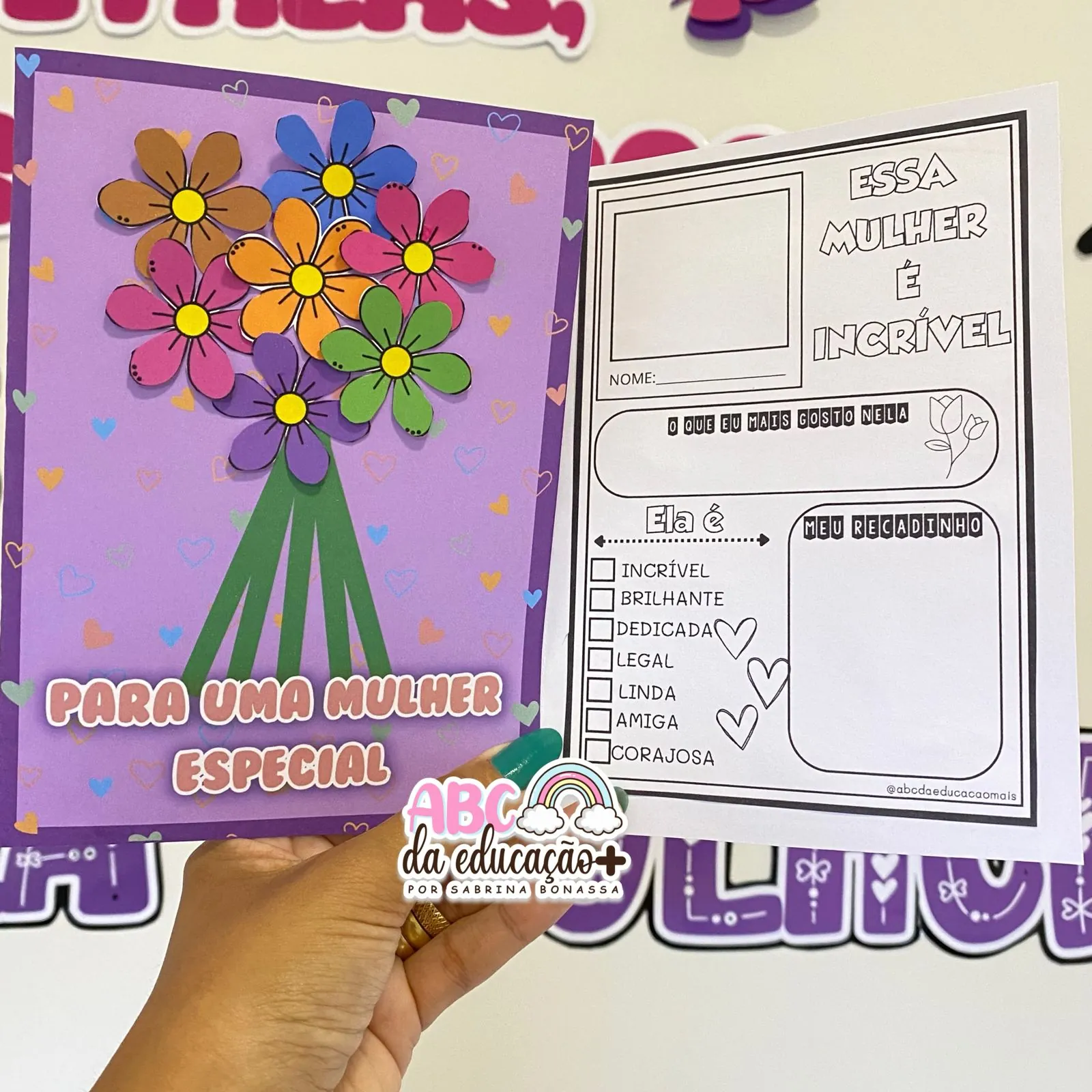 Kit Dia Da Mulher – Painel – Cartão – Atividade - Imagem 5