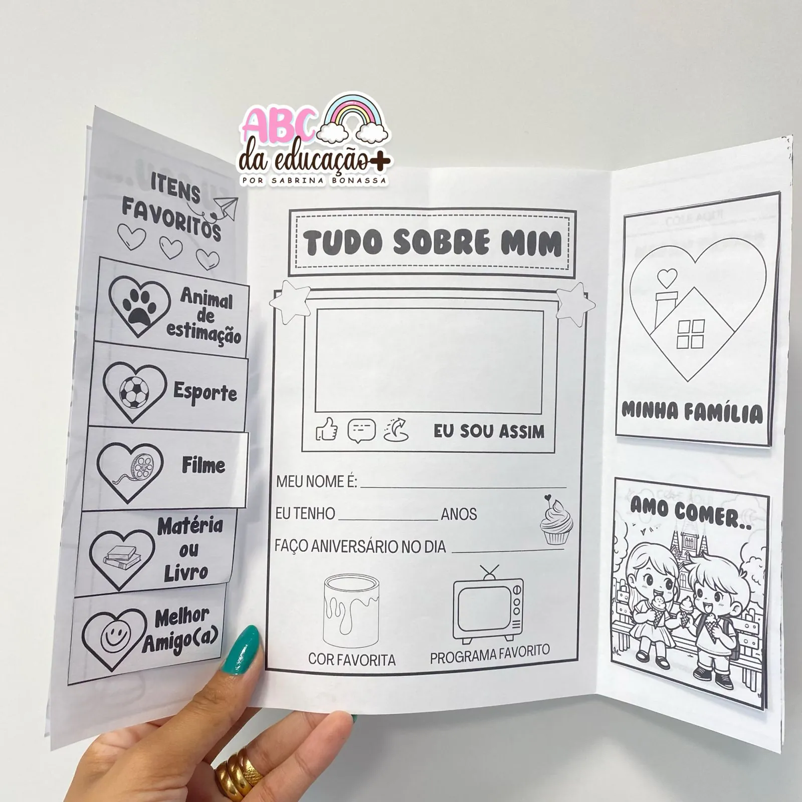 Um pouco sobre Mim – Lapbook da Identidade e a Atividade de Apresentação - Imagem 2