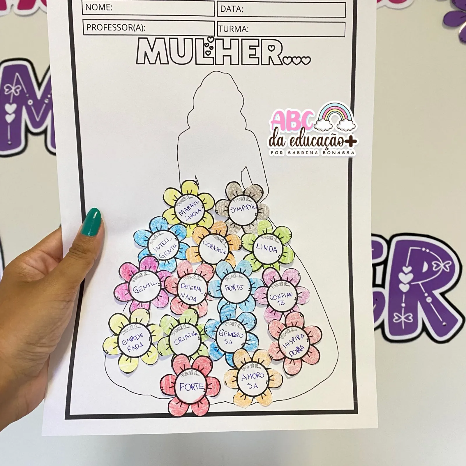 Kit Dia Da Mulher – Painel – Cartão – Atividade - Imagem 6