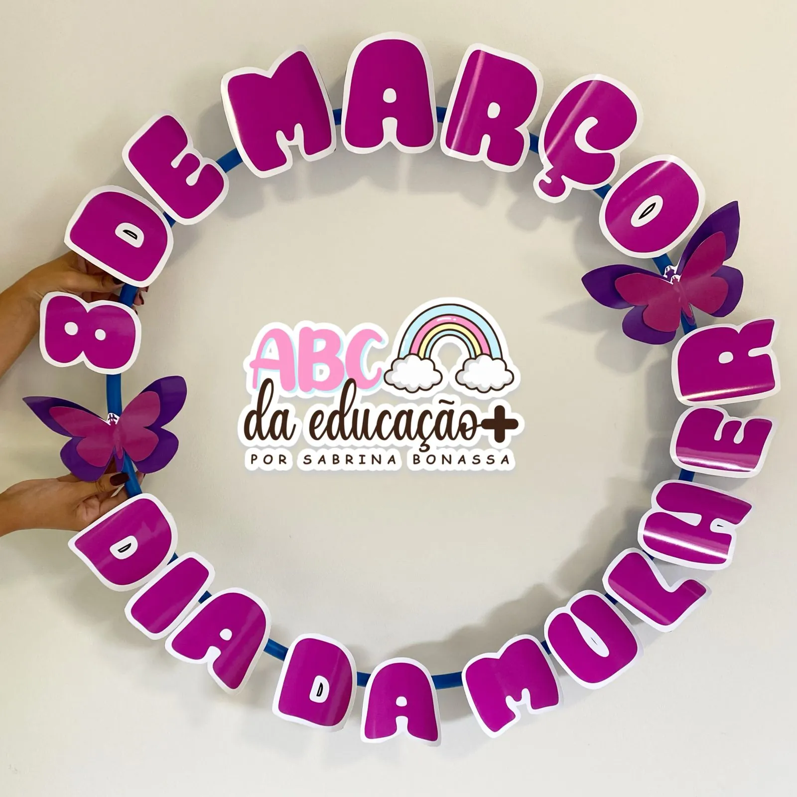 Moldura para Fotos no Bambolê – Dia da Mulher - Imagem 2