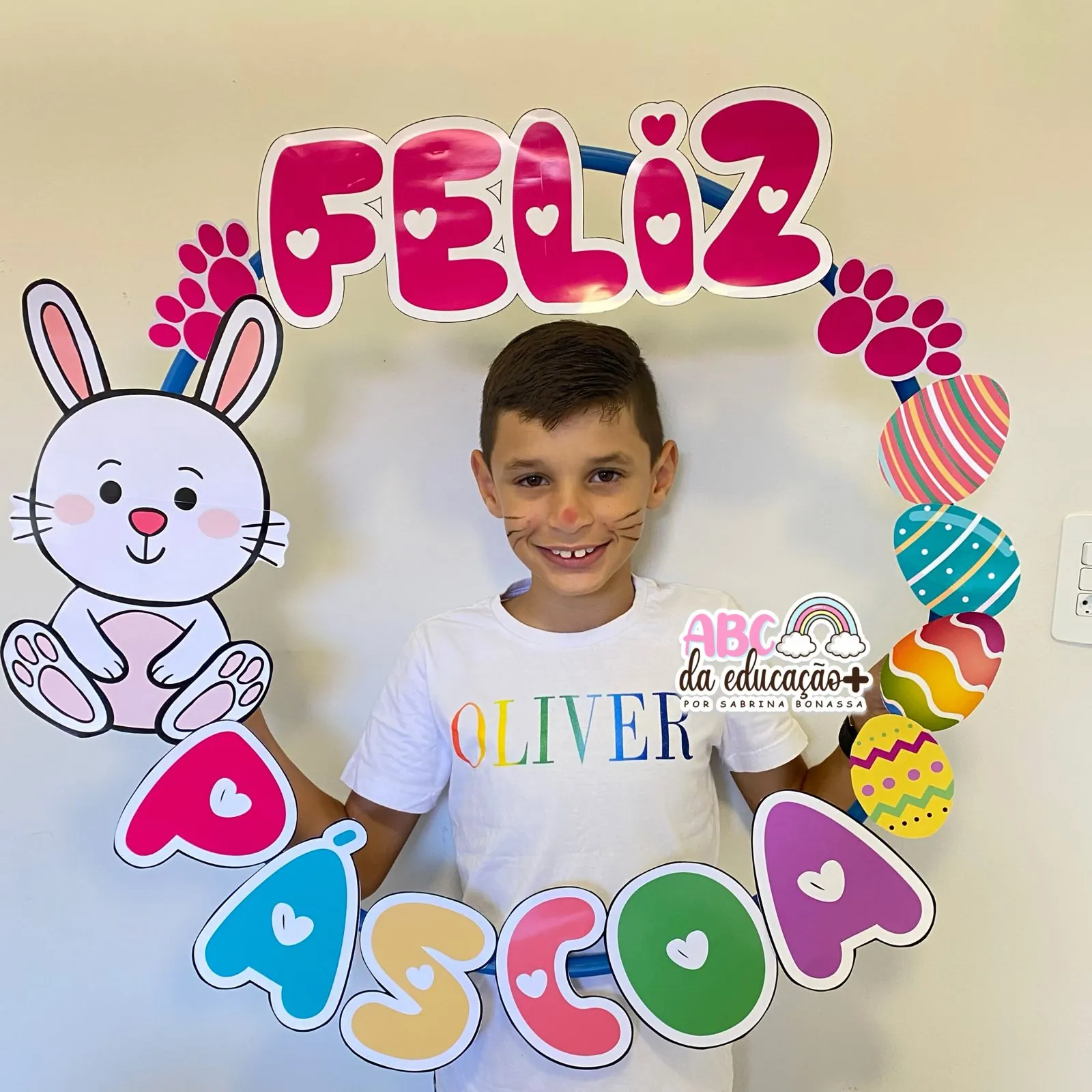 Moldura para Fotos no Bambolê – Páscoa