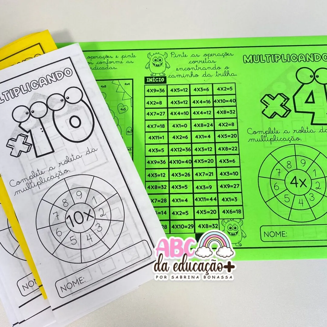 Folheto da Multiplicação – 1 ao 10 - Image 2