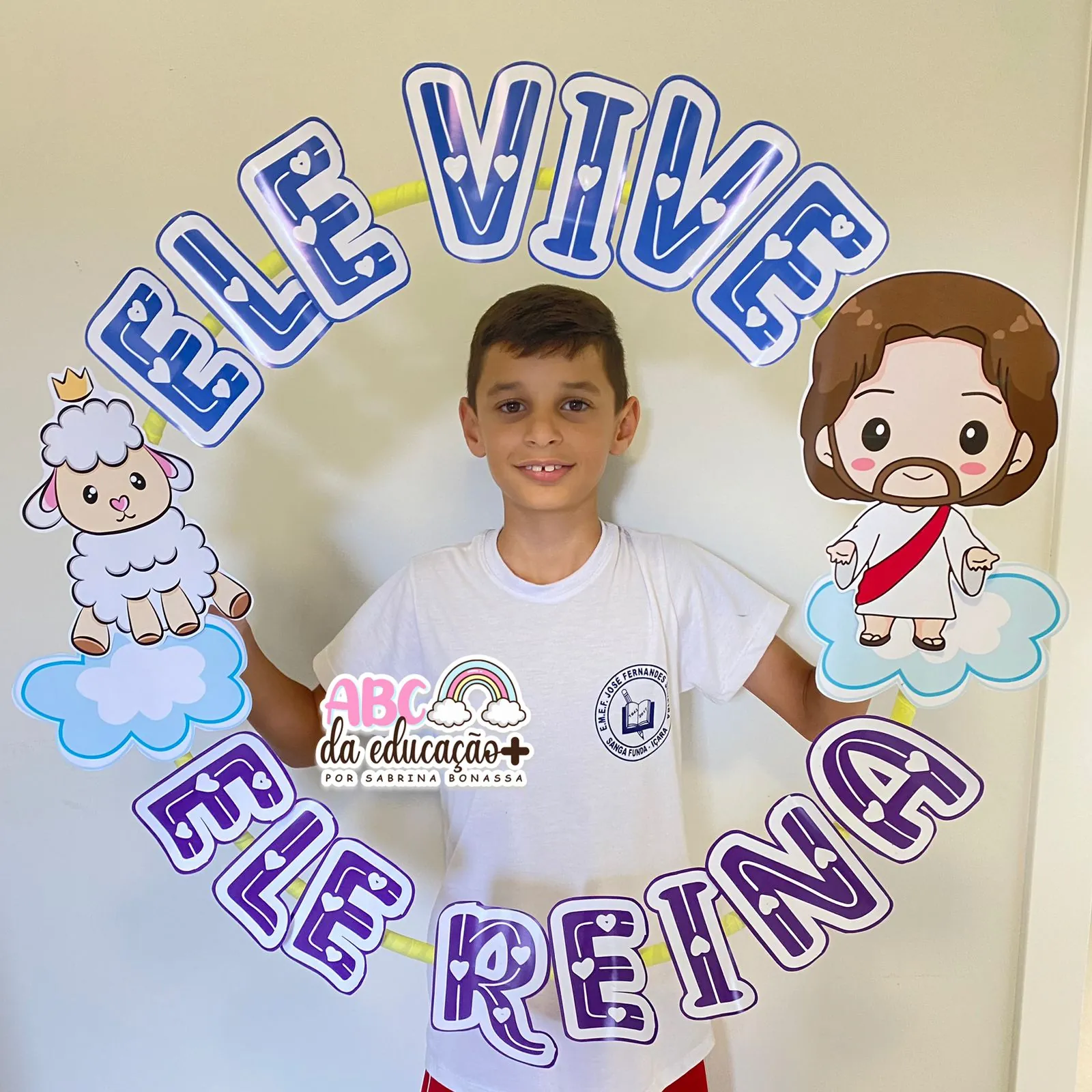 Moldura para Fotos no Bambolê – Verdadeira Páscoa