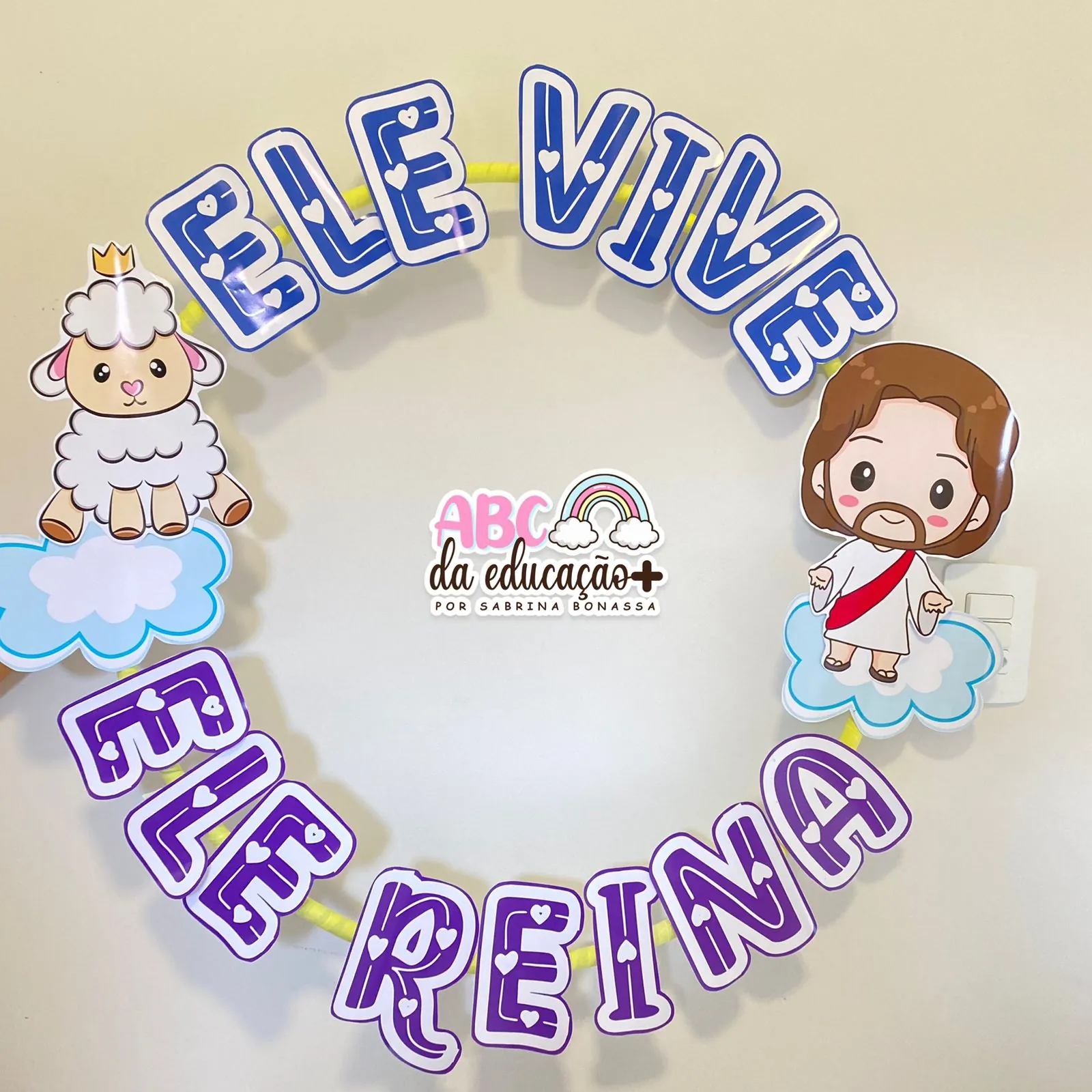 Moldura para Fotos no Bambolê – Verdadeira Páscoa - Imagem 3