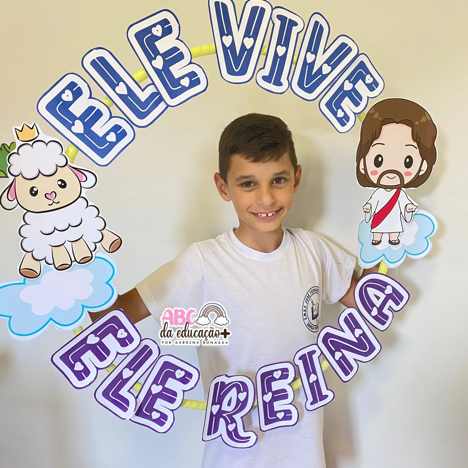 Moldura para Fotos no Bambolê – Verdadeira Páscoa - Imagem 2