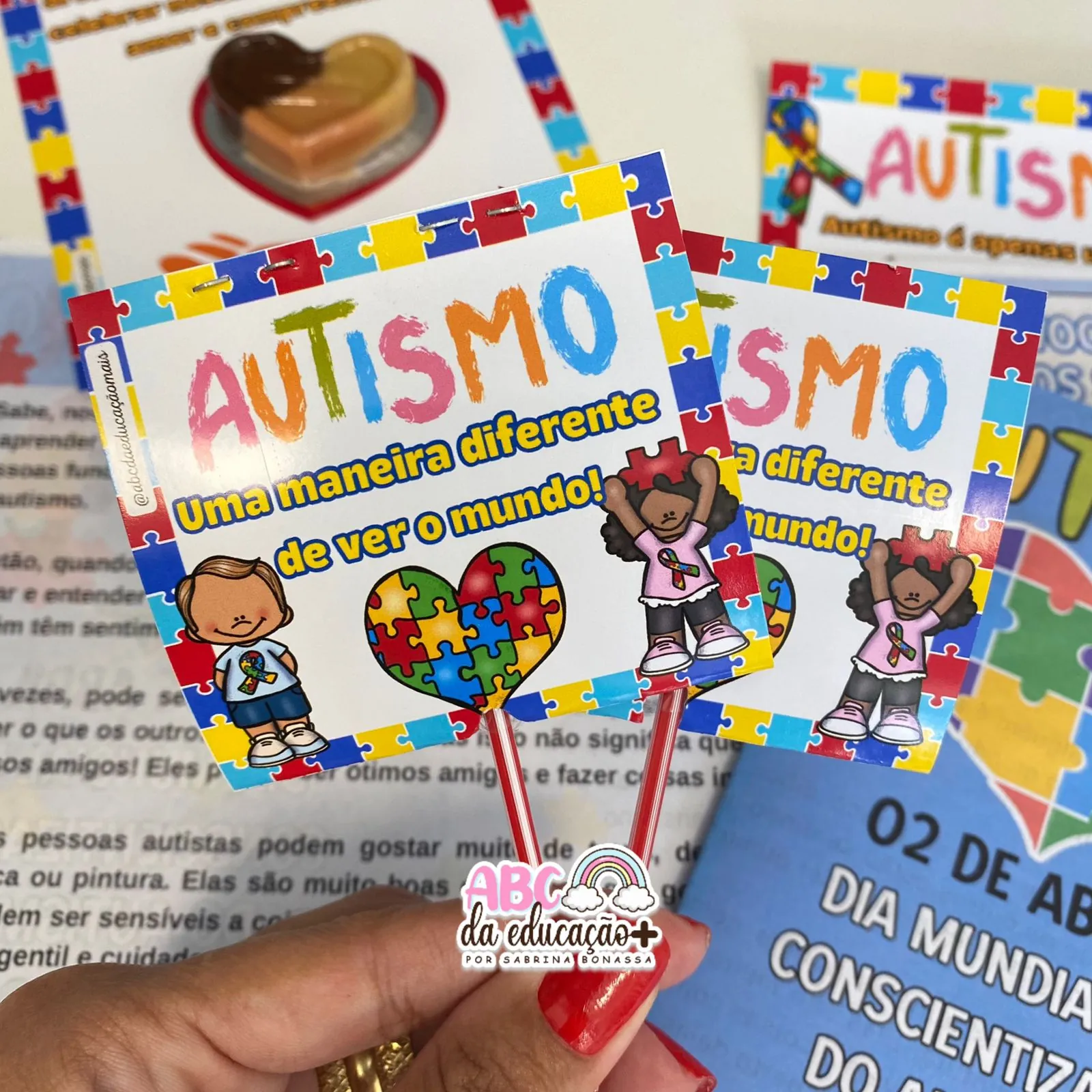 Autismo – Folheto + Plano de Aula + Lembrancinhas - Imagem 8