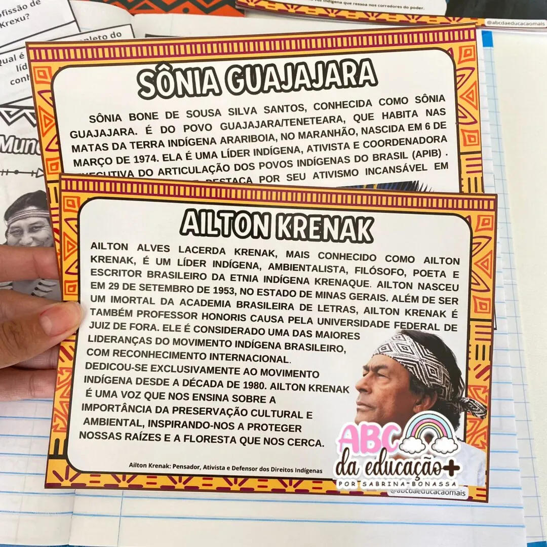 Fichas Informativas Personalidades Indígenas + atividade interativa + plano de aula - Image 5