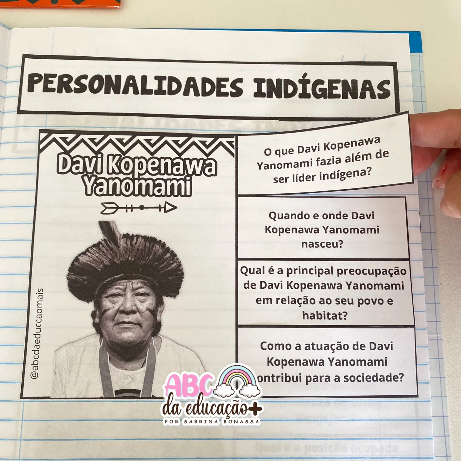 Fichas Informativas Personalidades Indígenas + atividade interativa + plano de aula