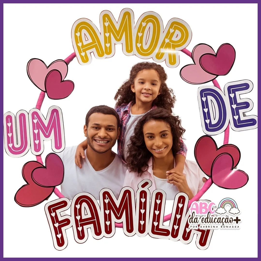 Moldura para Fotos no Bambolê ” Um amor de Família” - Image 2