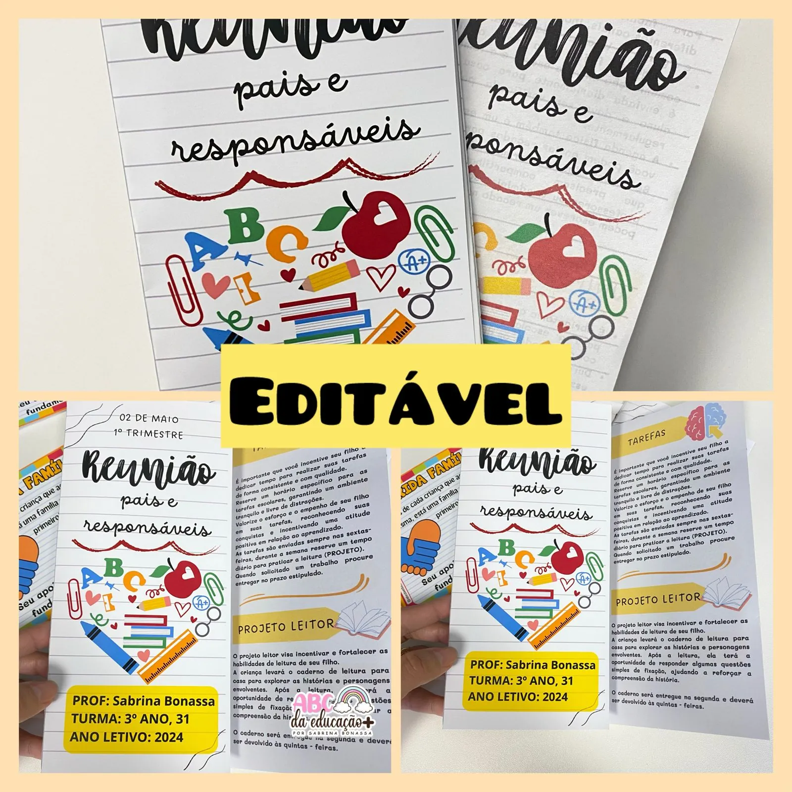 Folheto Informativo Reunião de Pais – Editável - Imagem 3