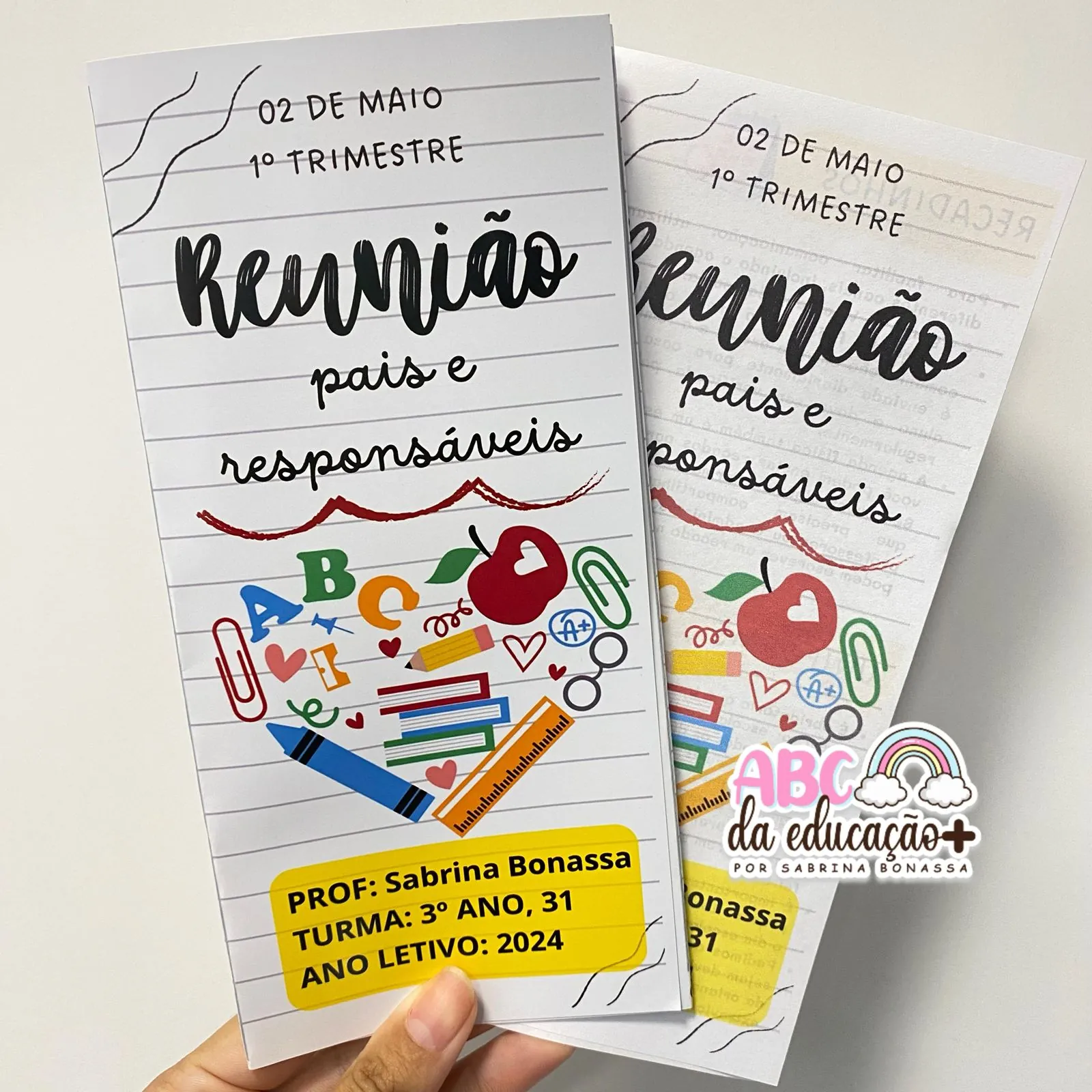 Folheto Informativo Reunião de Pais – Editável
