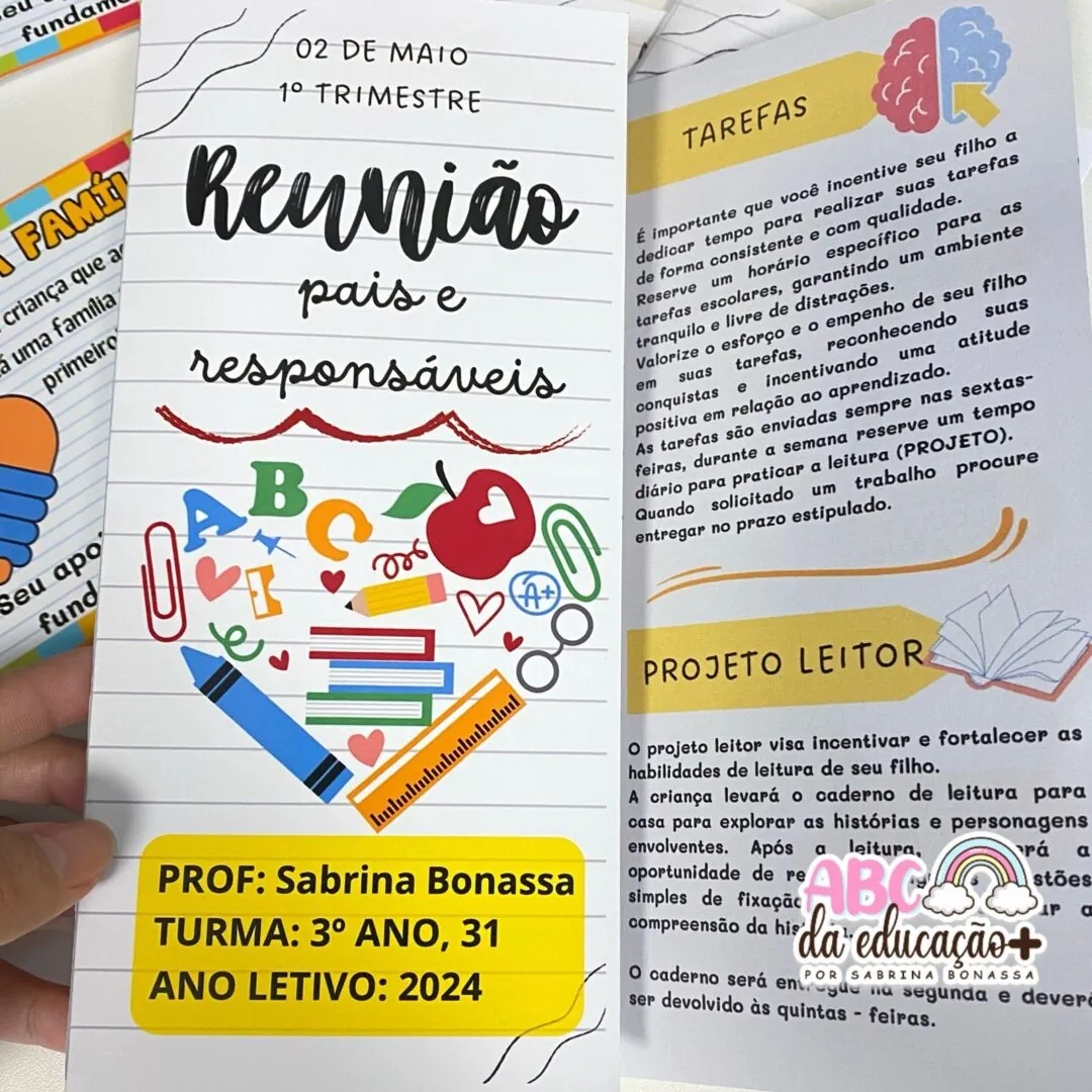 Folheto Informativo Reunião de Pais – Editável - Image 2