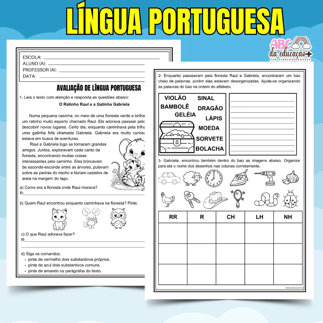 Kit Avaliações 3º ano – 1º bimestre – Editável - Image 2
