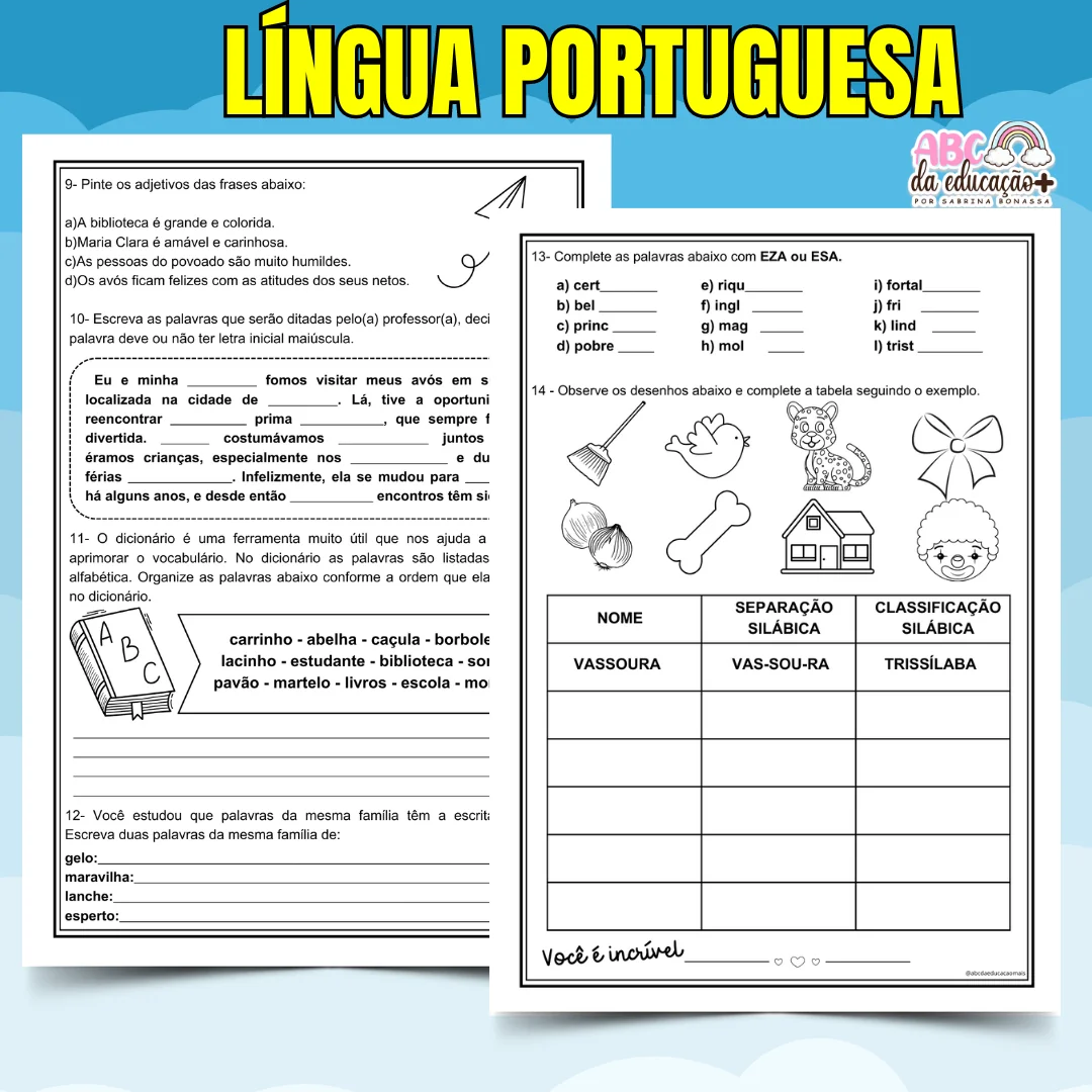 Kit Avaliações 4º ano – 1º bimestre – Editável - Image 2