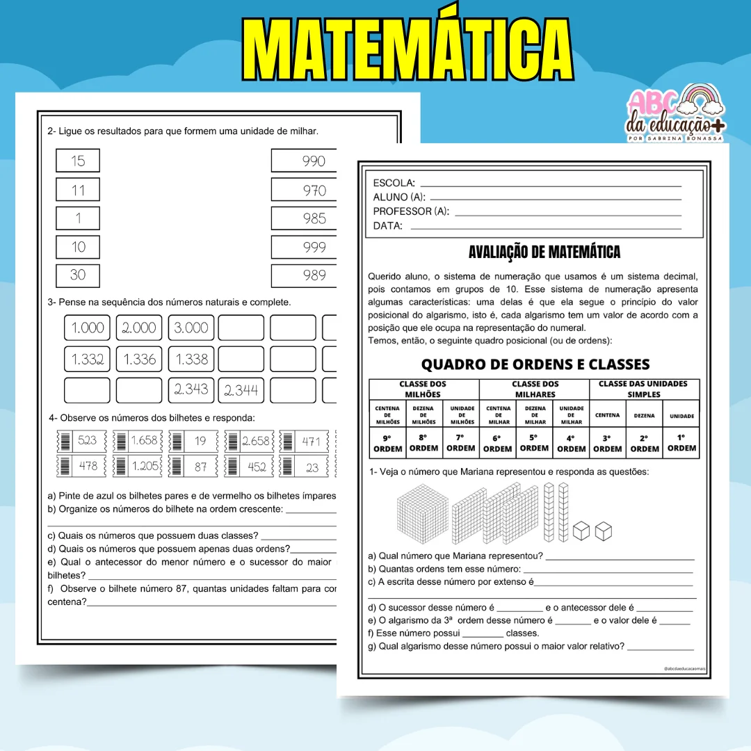 Kit Avaliações 4º ano – 1º bimestre – Editável - Image 4