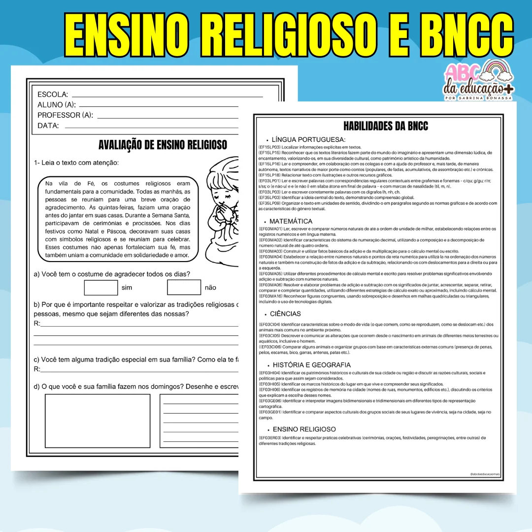 Kit Avaliações 3º ano – 1º bimestre – Editável - Image 8