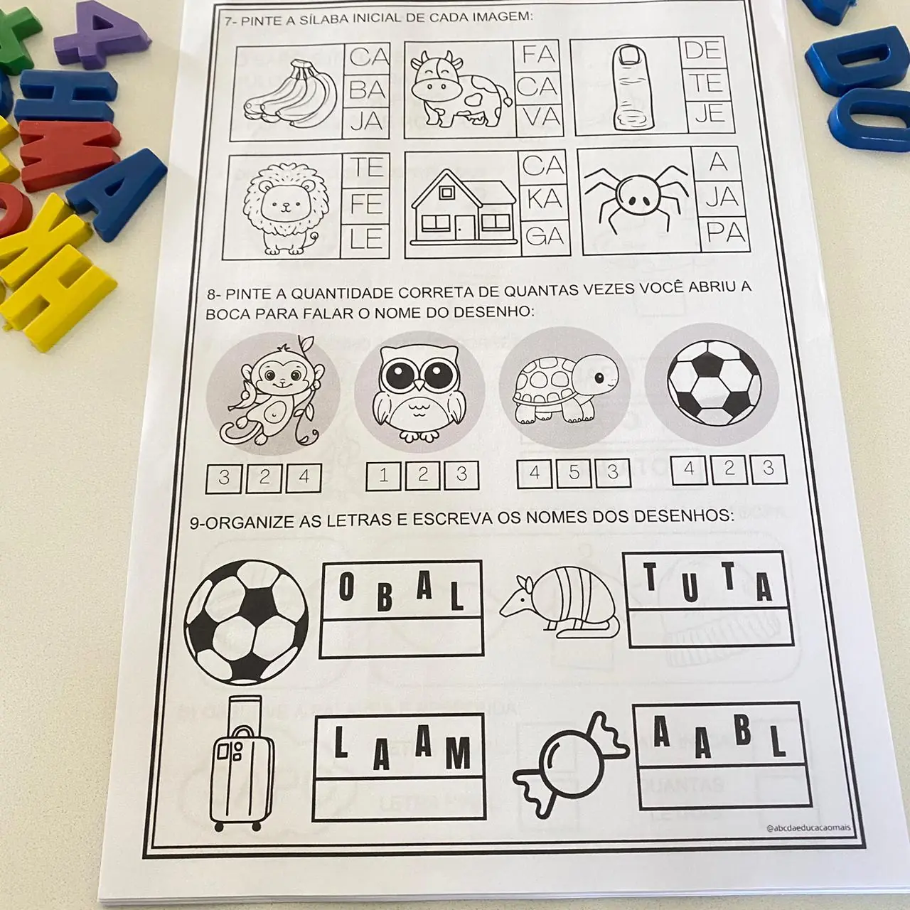 Kit Avaliações 1º ano – 1º bimestre – Cabeçalho Editável - Imagem 11