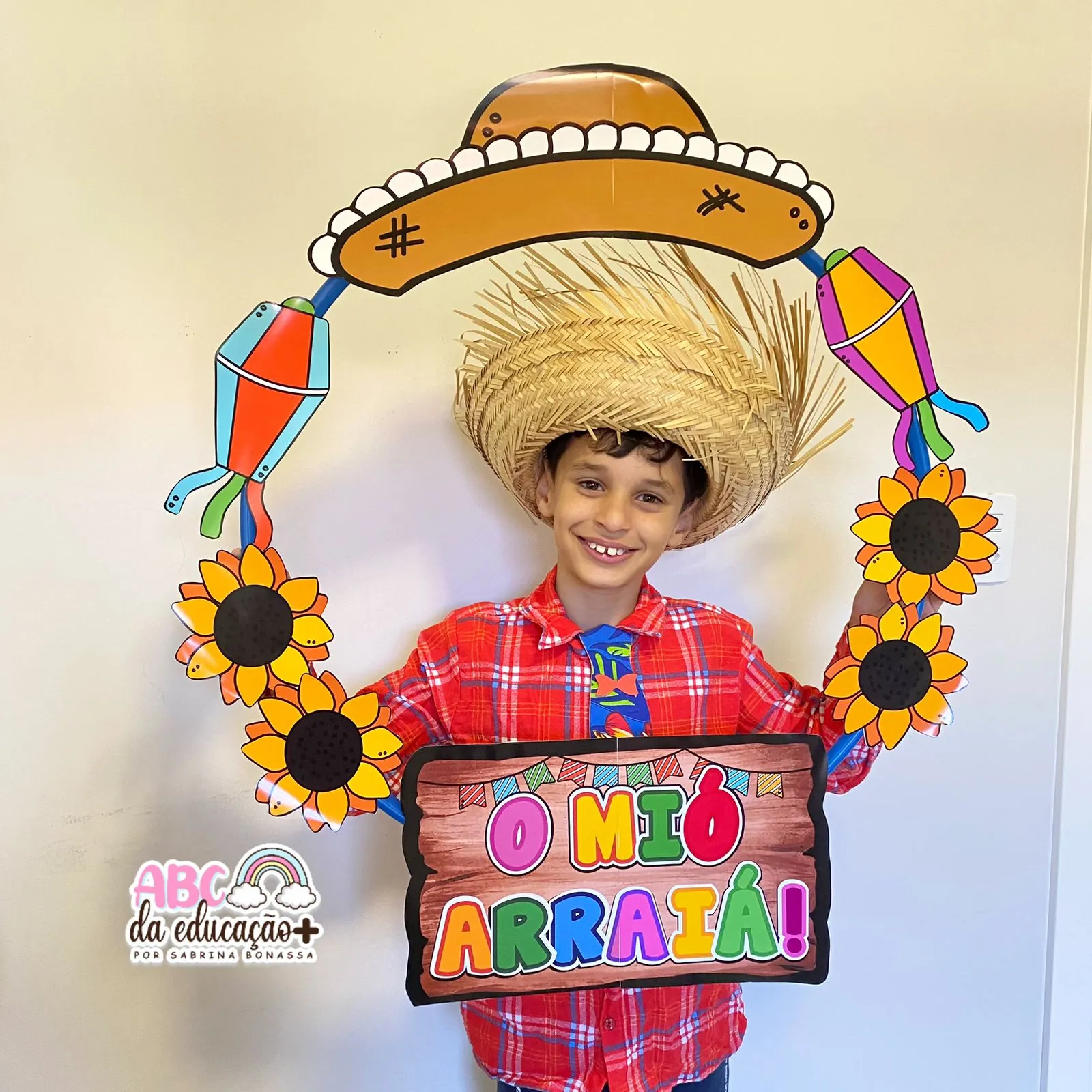 Moldura para Fotos no Bambolê – Festa Junina