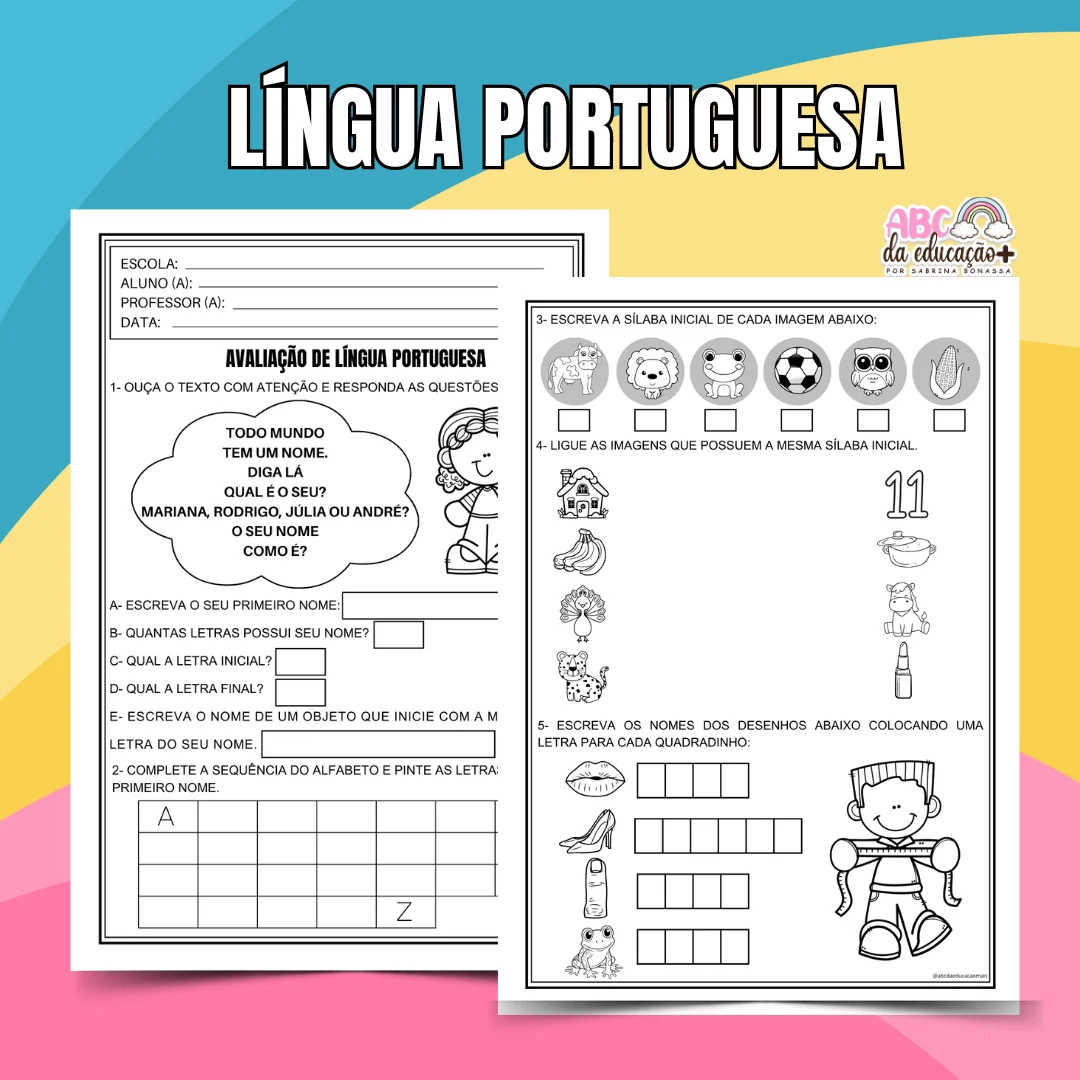 Kit Avaliações 1º ano – 2º bimestre – Editável - Image 2