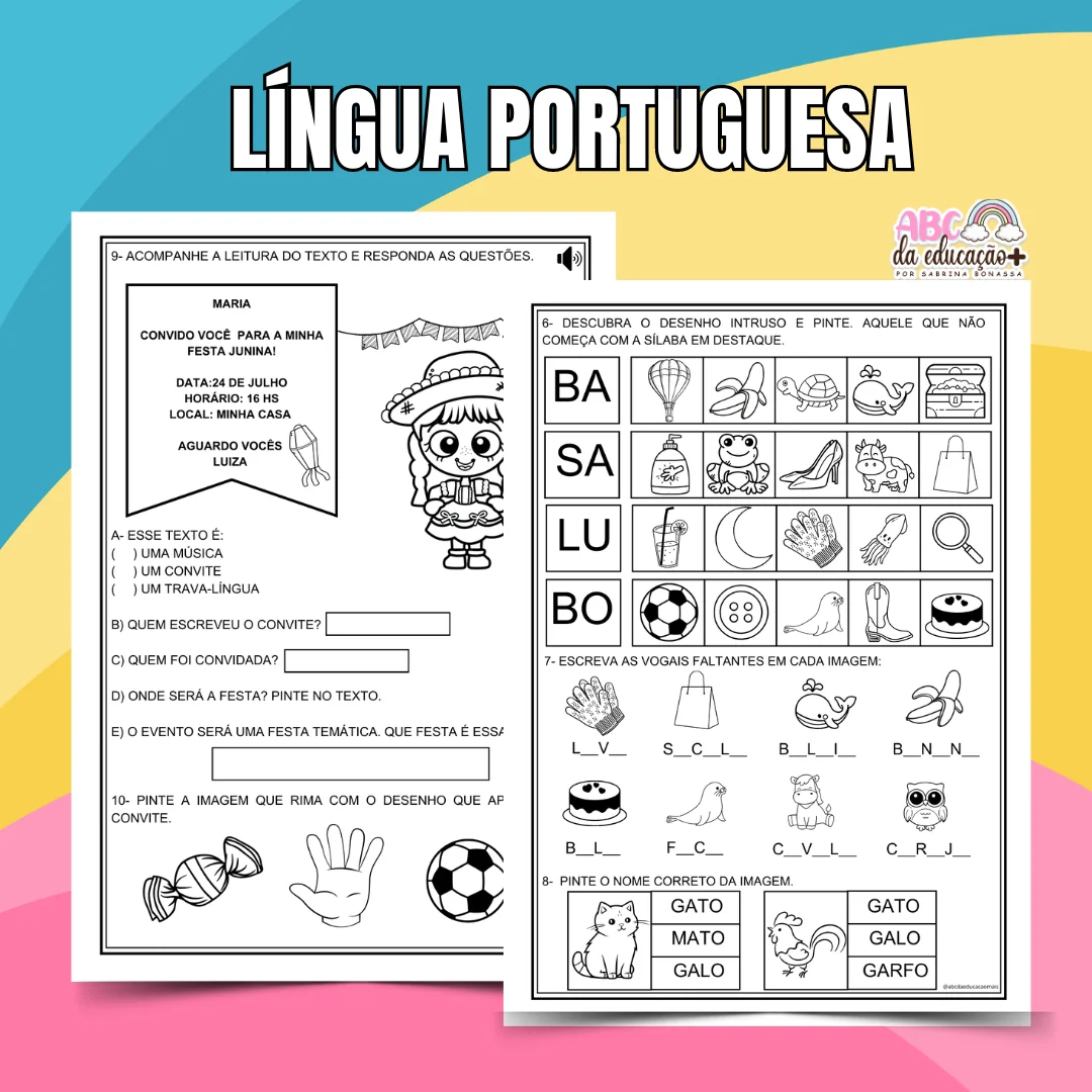 Kit Avaliações 1º ano – 2º bimestre – Editável - Image 3