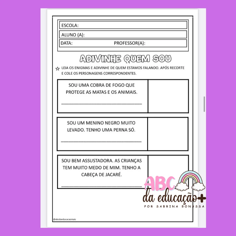 Sequência Didática- Folclore Alfabetização- editável - Image 11