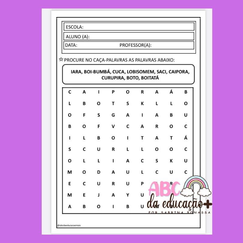 Sequência Didática- Folclore Alfabetização- editável - Image 7