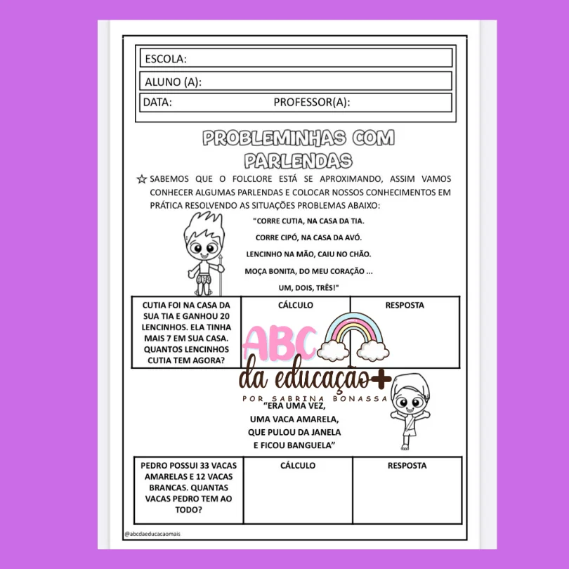 Sequência Didática- Folclore Alfabetização- editável - Image 4