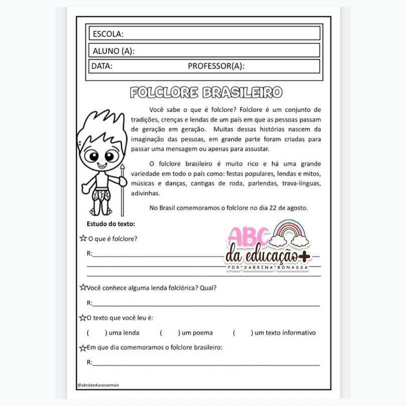 Sequência Didática- Folclore 4º e 5 ano- editável - Image 3