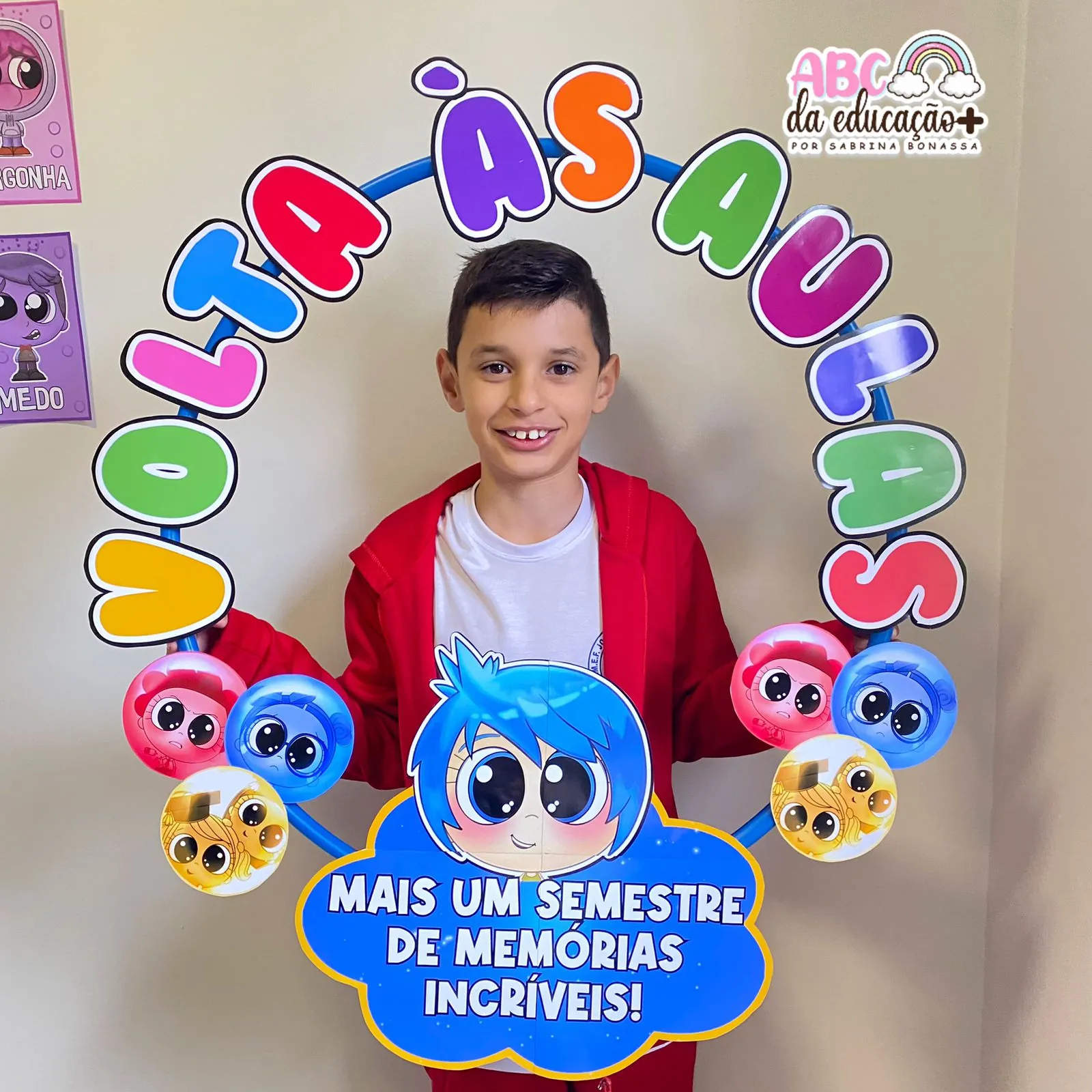 Moldura de Fotos no Bambolê “Divertida Mente” para Volta às Aulas - Imagem 4