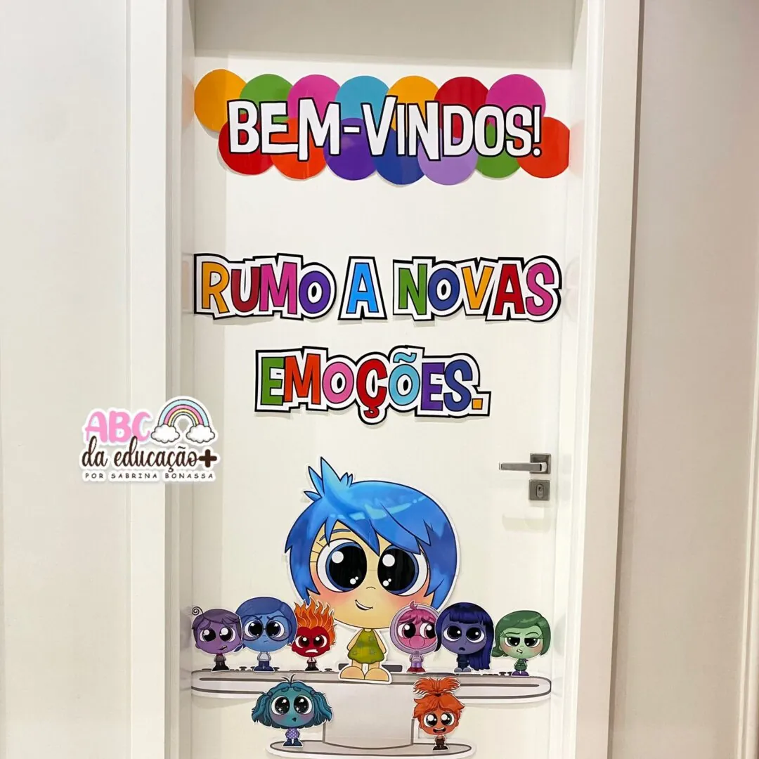Painel de Porta Volta às aulas – Divertida Mente